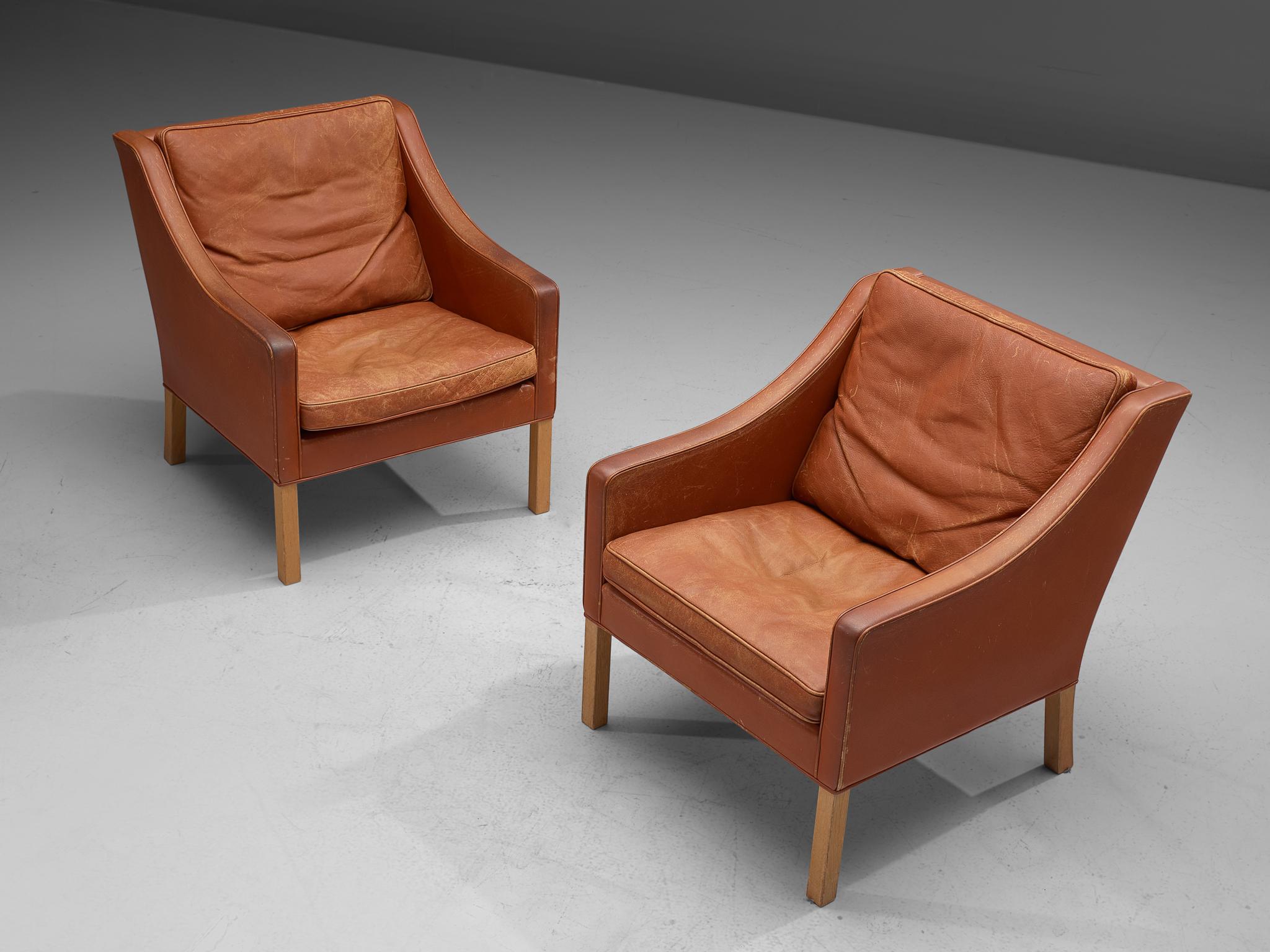 Set of 2 Lounge Chairs by Børge Mogensen for Fredericia Møbelfabrik, Denmark 2