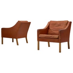 Set of 2 Lounge Chairs by Børge Mogensen for Fredericia Møbelfabrik, Denmark