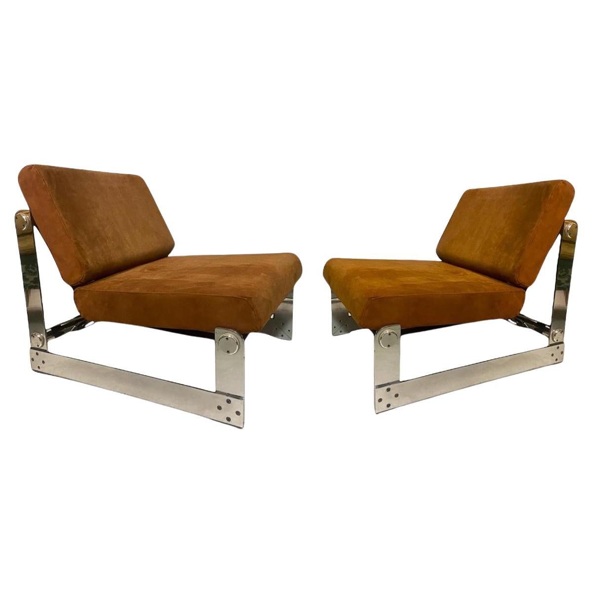 Set of 2 Lounge Chairs by Gilles Bouchez for Airborne, 1972
