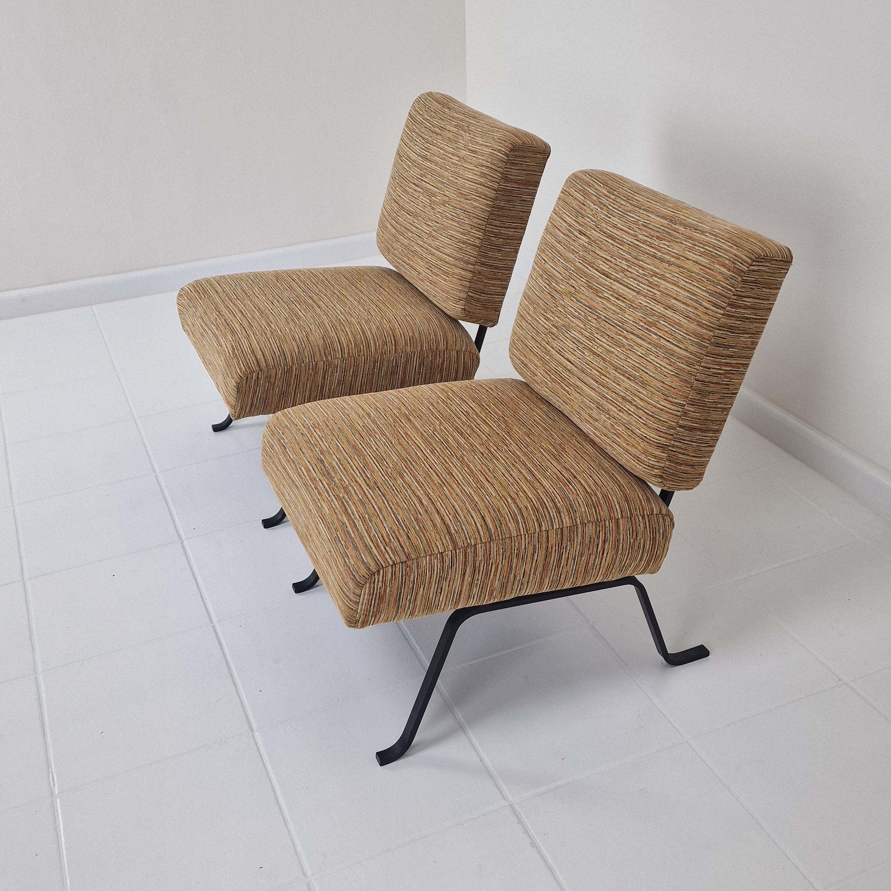 Tissu Ensemble de 2 chaises longues de Hein Salomonson pour AP Originals, Pays-Bas, 1960 en vente