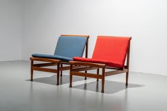 Set of 2 Lounge Chairs by Kai Lyngfeld Larsen in Teak, Denmark, 1960's