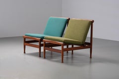 Set of 2 Lounge Chairs by Kai Lyngfeld Larsen in Teak, Denmark, 1960's