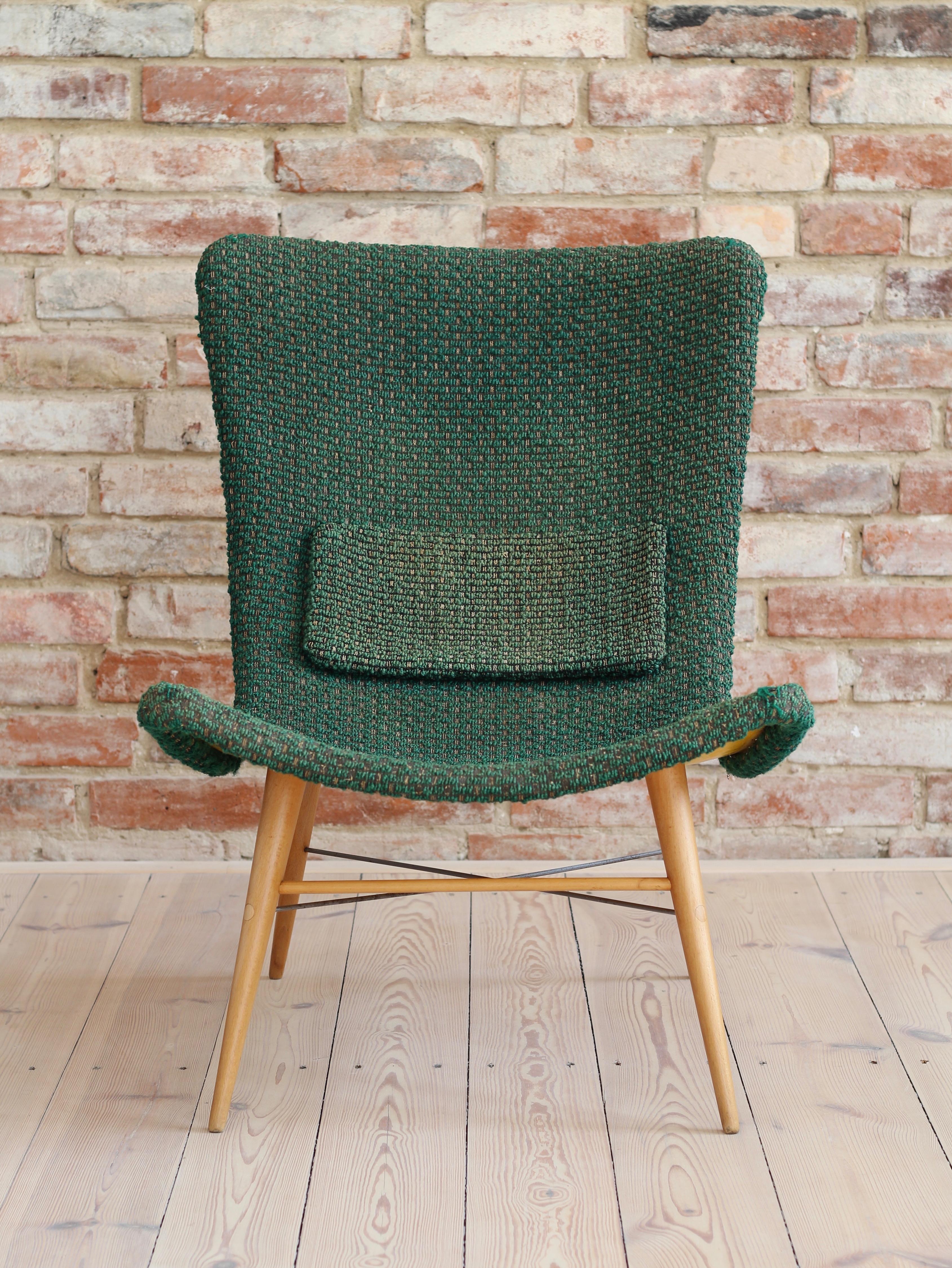 20th Century Lounge Chair by Miroslav Navratil, 1959, Original Condition