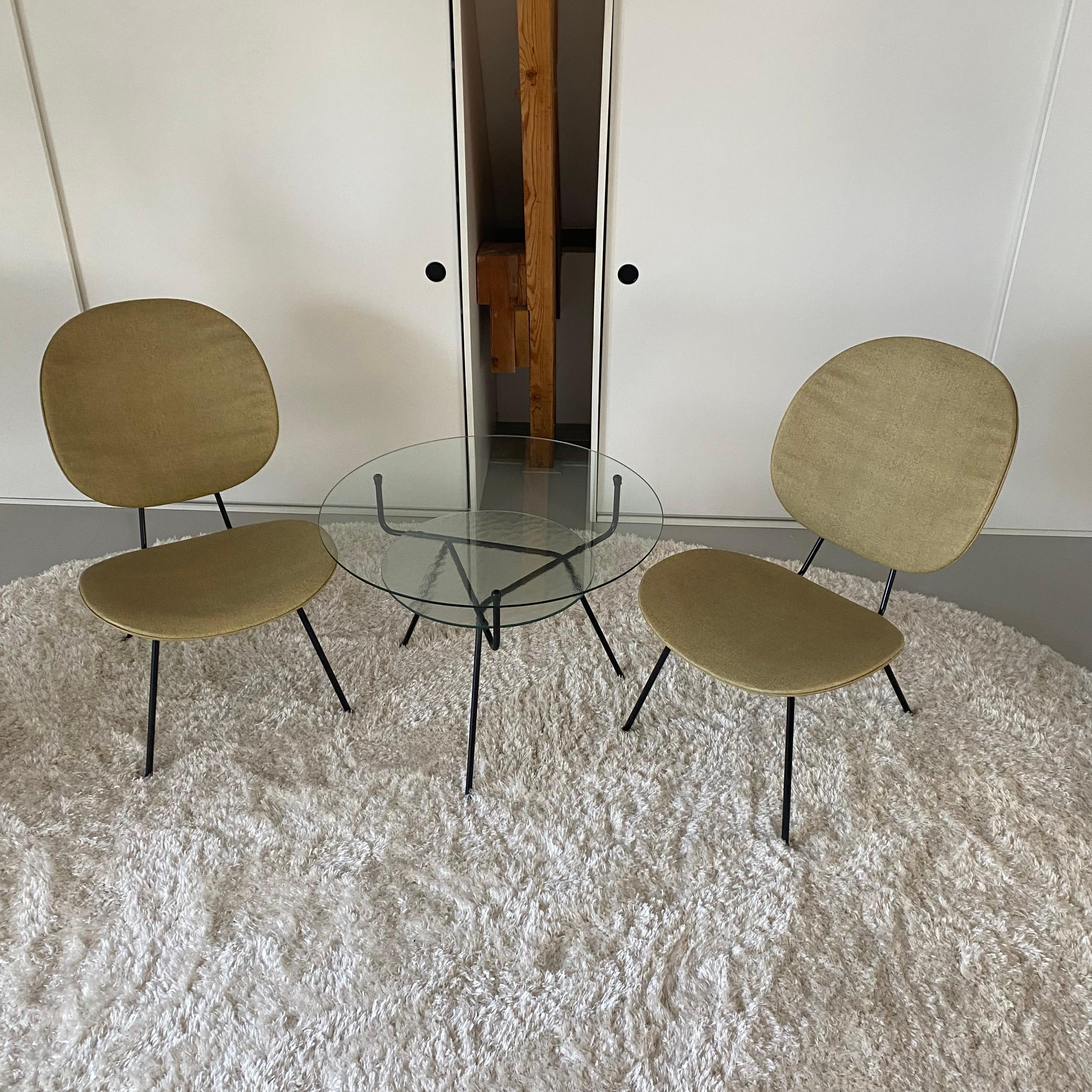 Set of 2 Lounge Chairs by W.H. Gispen for Kembo, Netherlands 1950 For Sale 6