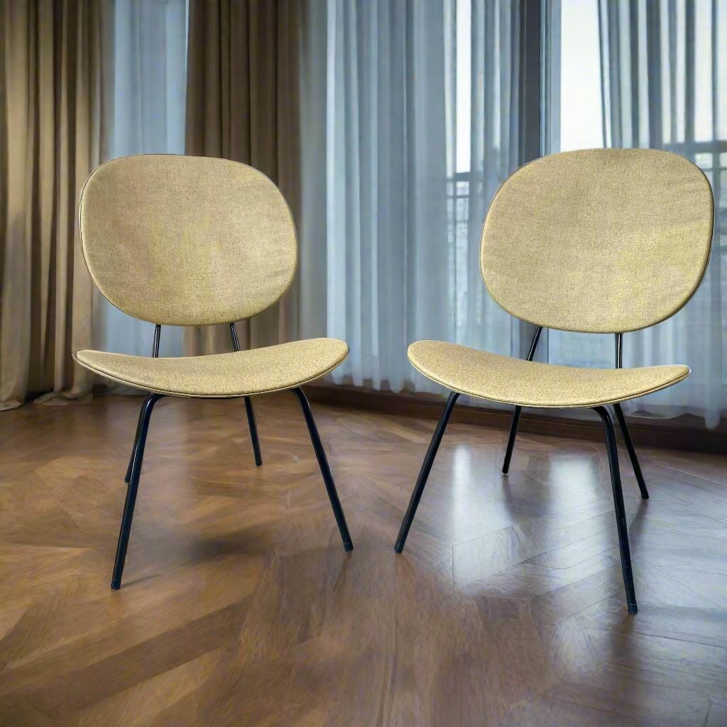 Mid-Century Modern Set of 2 Lounge Chairs by W.H. Gispen for Kembo, Netherlands 1950 For Sale