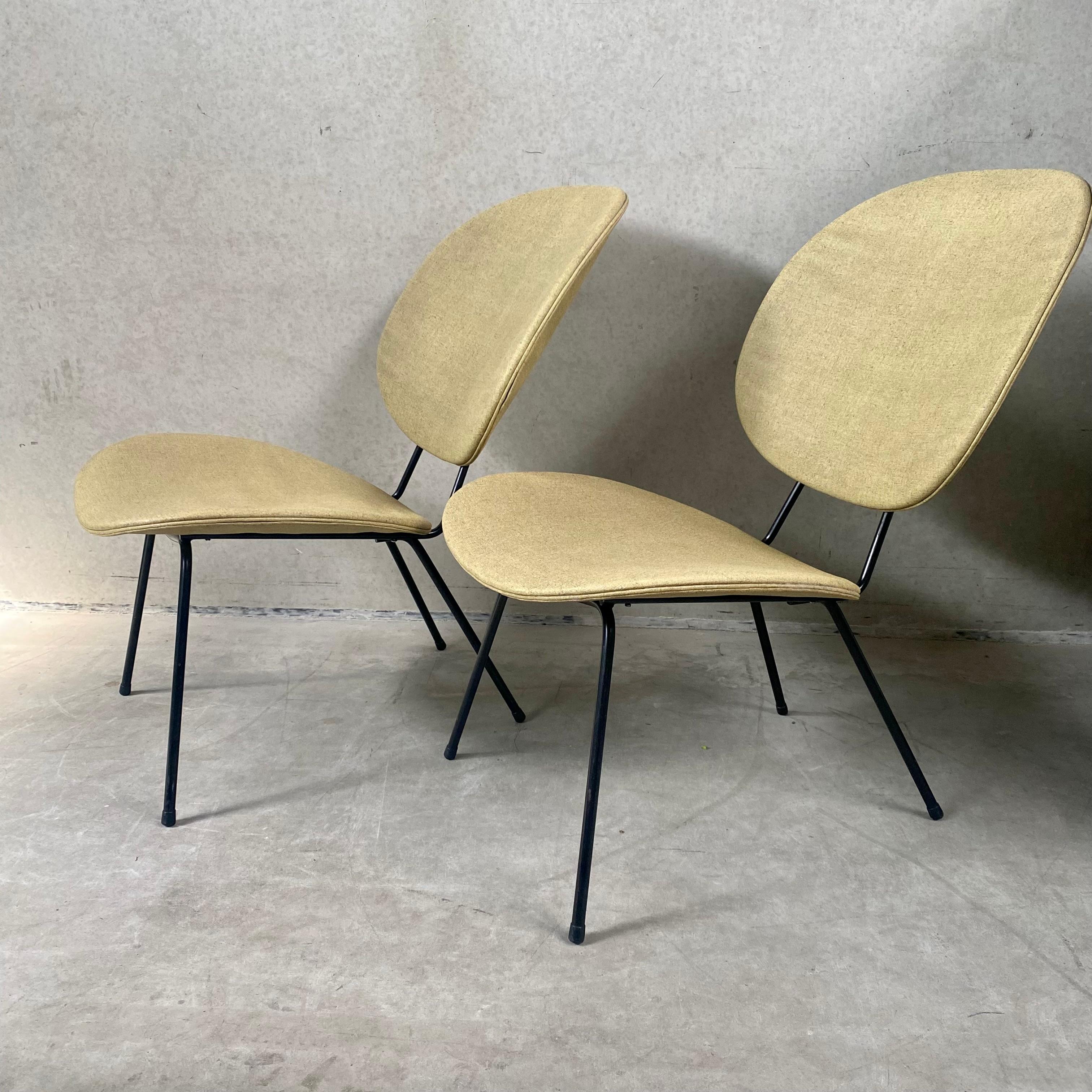 Dutch Set of 2 Lounge Chairs by W.H. Gispen for Kembo, Netherlands 1950 For Sale