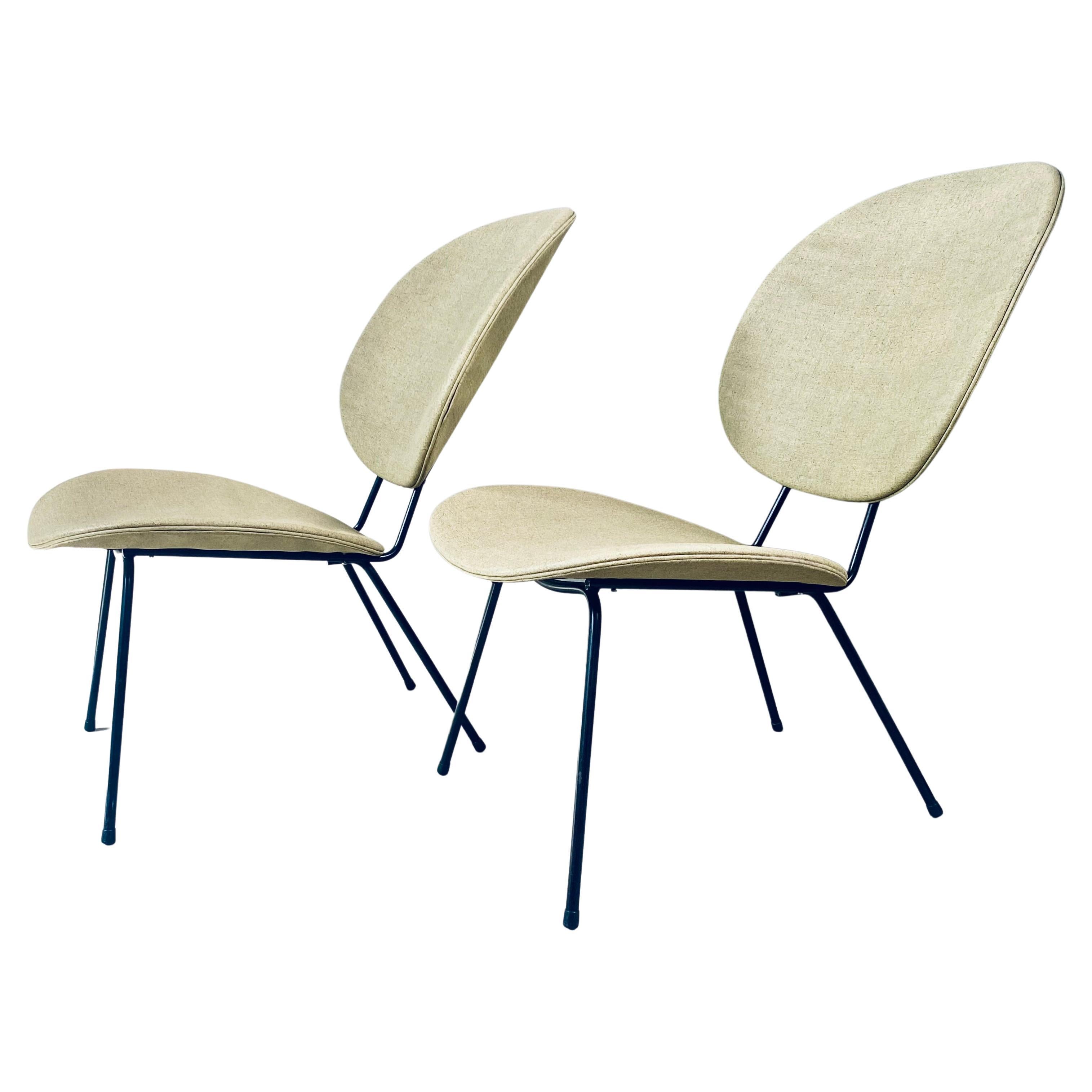 Set of 2 Lounge Chairs by W.H. Gispen for Kembo, Netherlands 1950