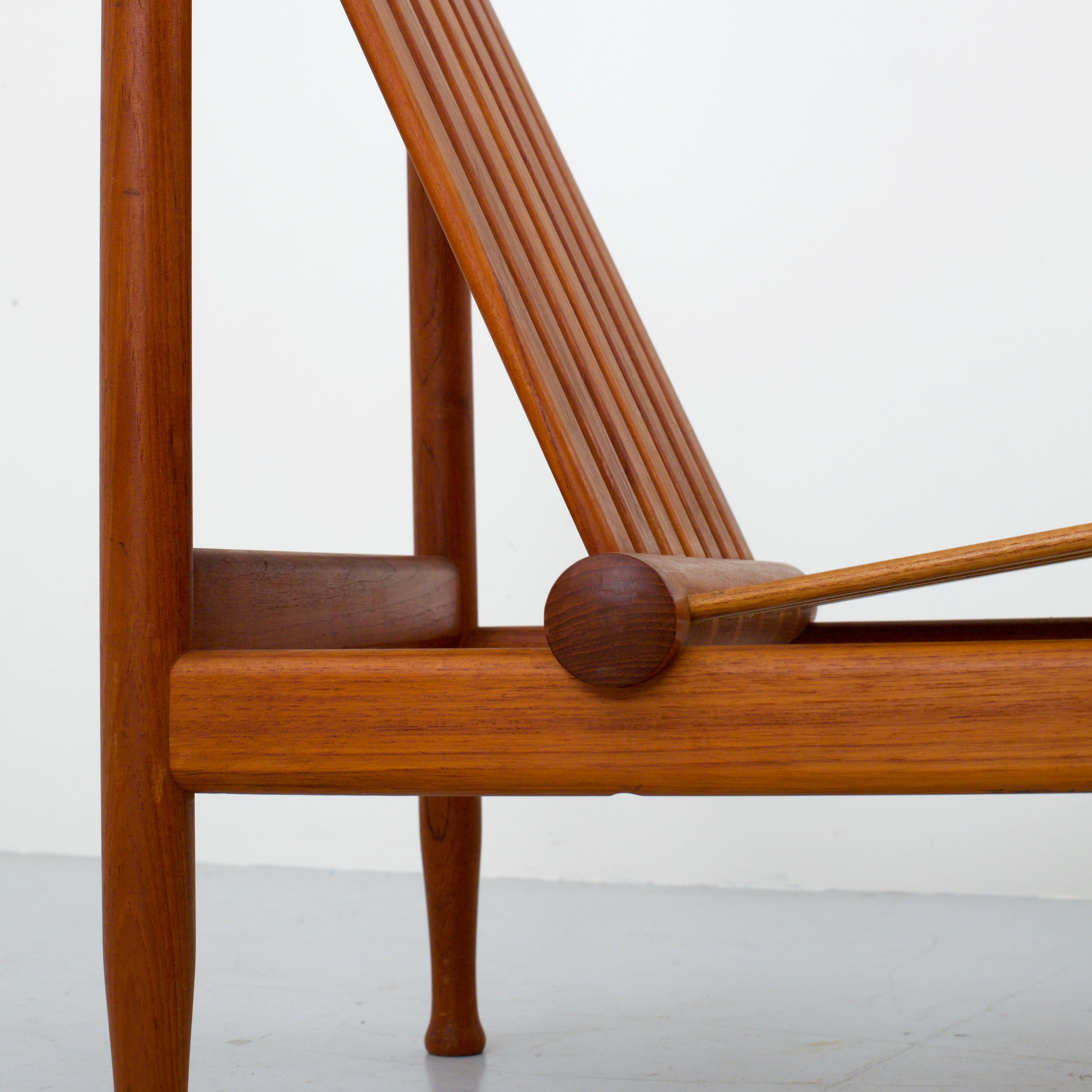 Set of 2 Lounge Chairs by Kai Lyngfeld Larsen in Teak, Denmark, 1960's For Sale 1