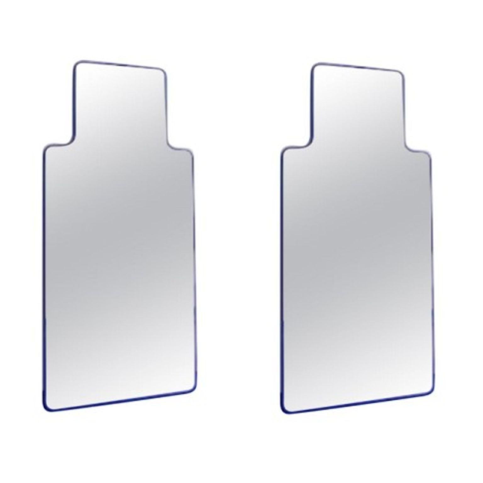 Set of 2 Loveself 02 mirrors by Oito
Dimensions: D70 x W4 x H180 cm
Materials: peinting mdf, silver glass mirror

Loveself is a collection of mirrors created by our team of designers oito design . The mission of our collection is to call