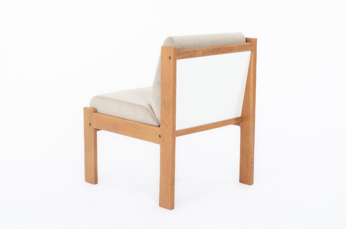 Tissu Ensemble de 2 chaises basses par Andre Sornay, 1960 en vente