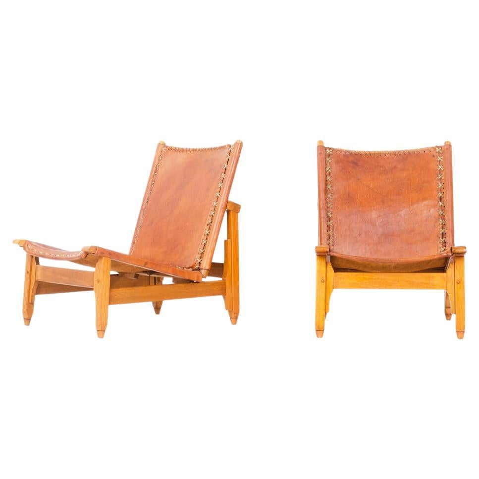 Set of 2 low chairs by Werner Biermann for Arte Sano Colombia 1960 For Sale