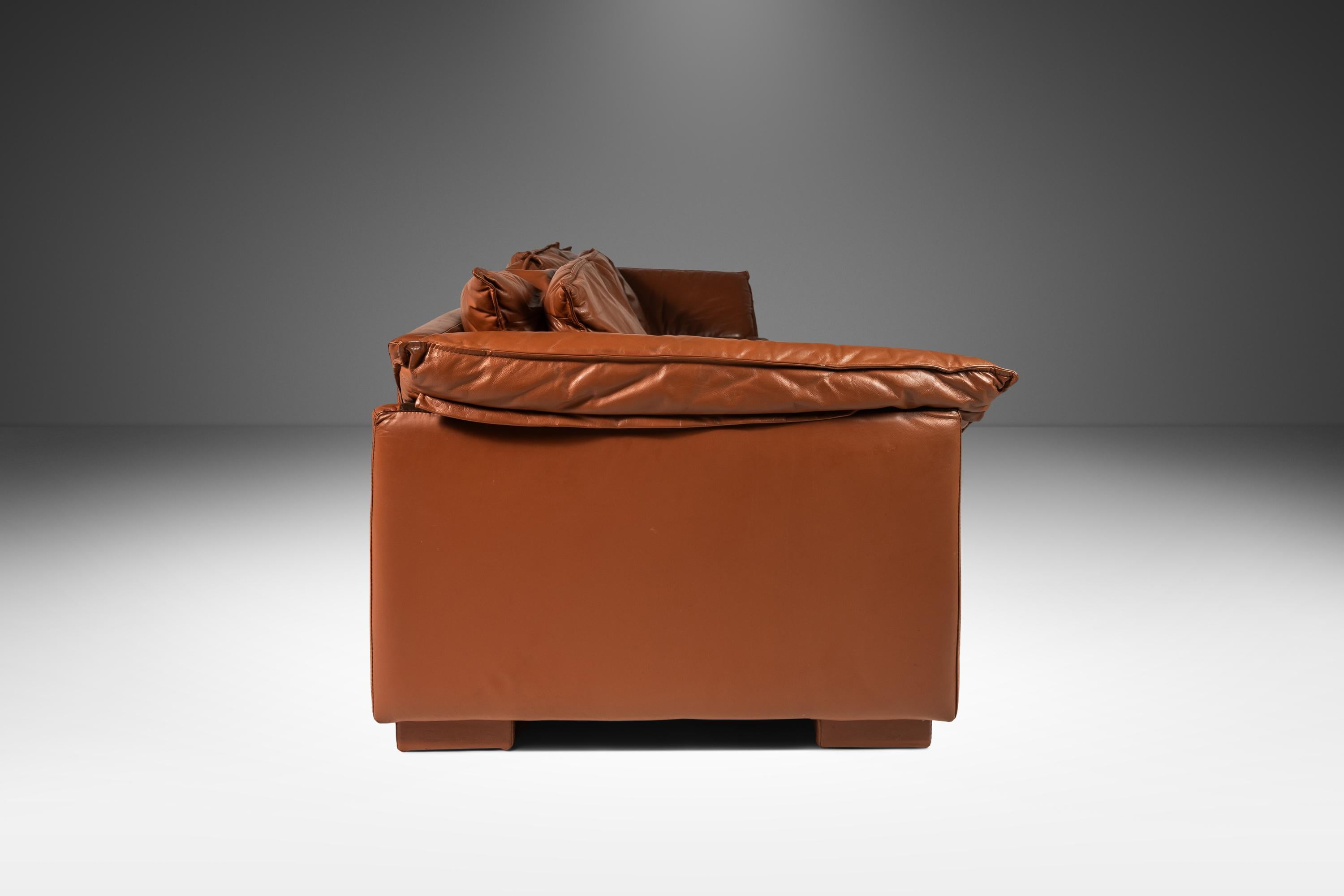 low profile leather sofa