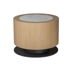 Set aus 2 niedrigen Tischen aus Holz oder Lack - 47" und 25" Durchmesser