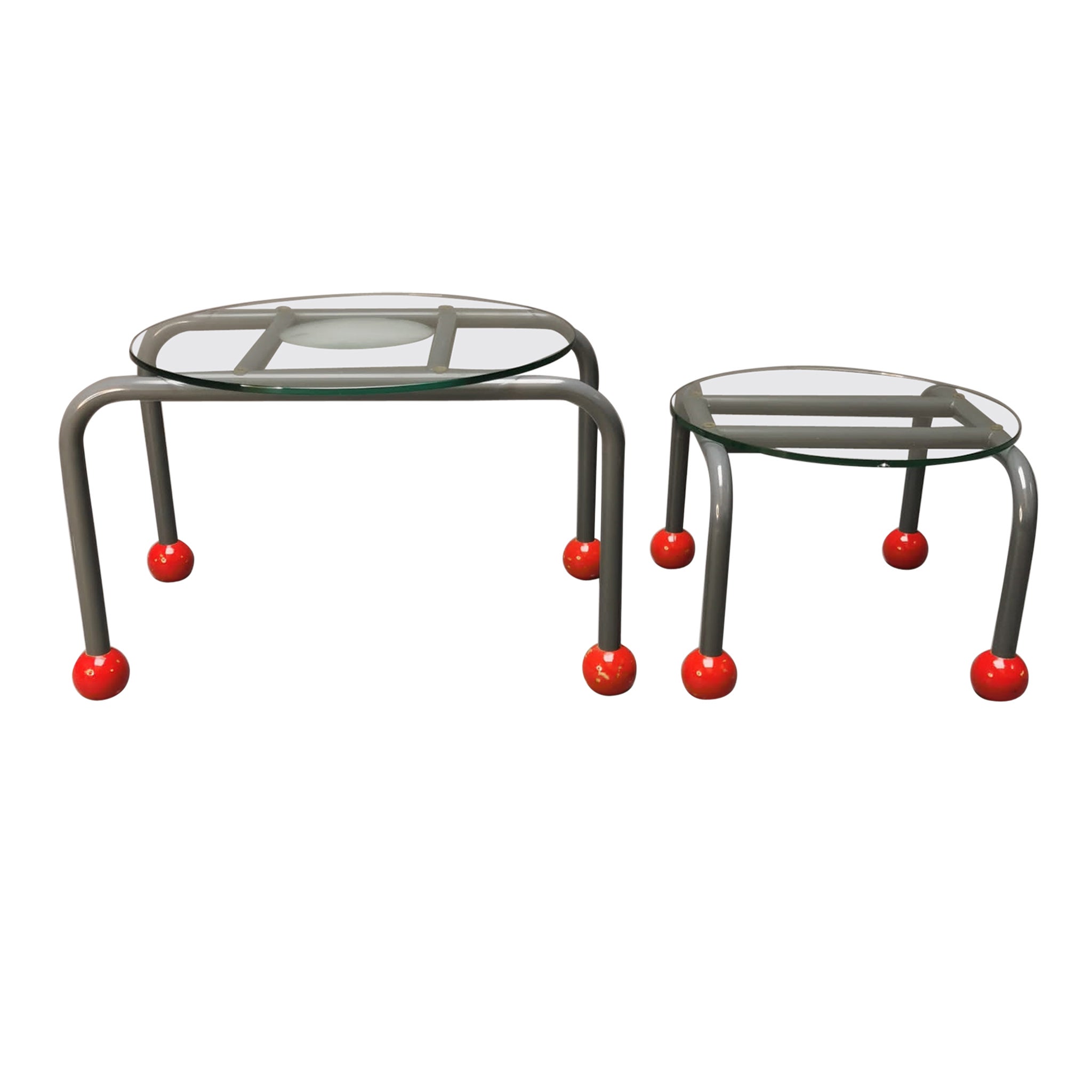 Set of 2 low tables, Nanda Vigo style