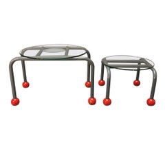 Set di 2 tavolini bassi, stile Nanda Vigo