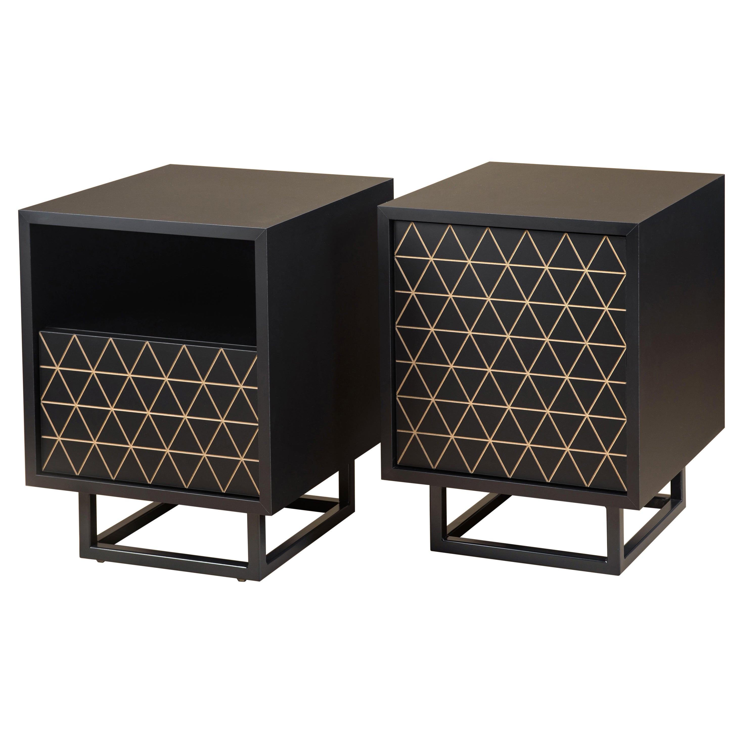 Set of 2 Lowbo XS Nightstands by Phormy For Sale