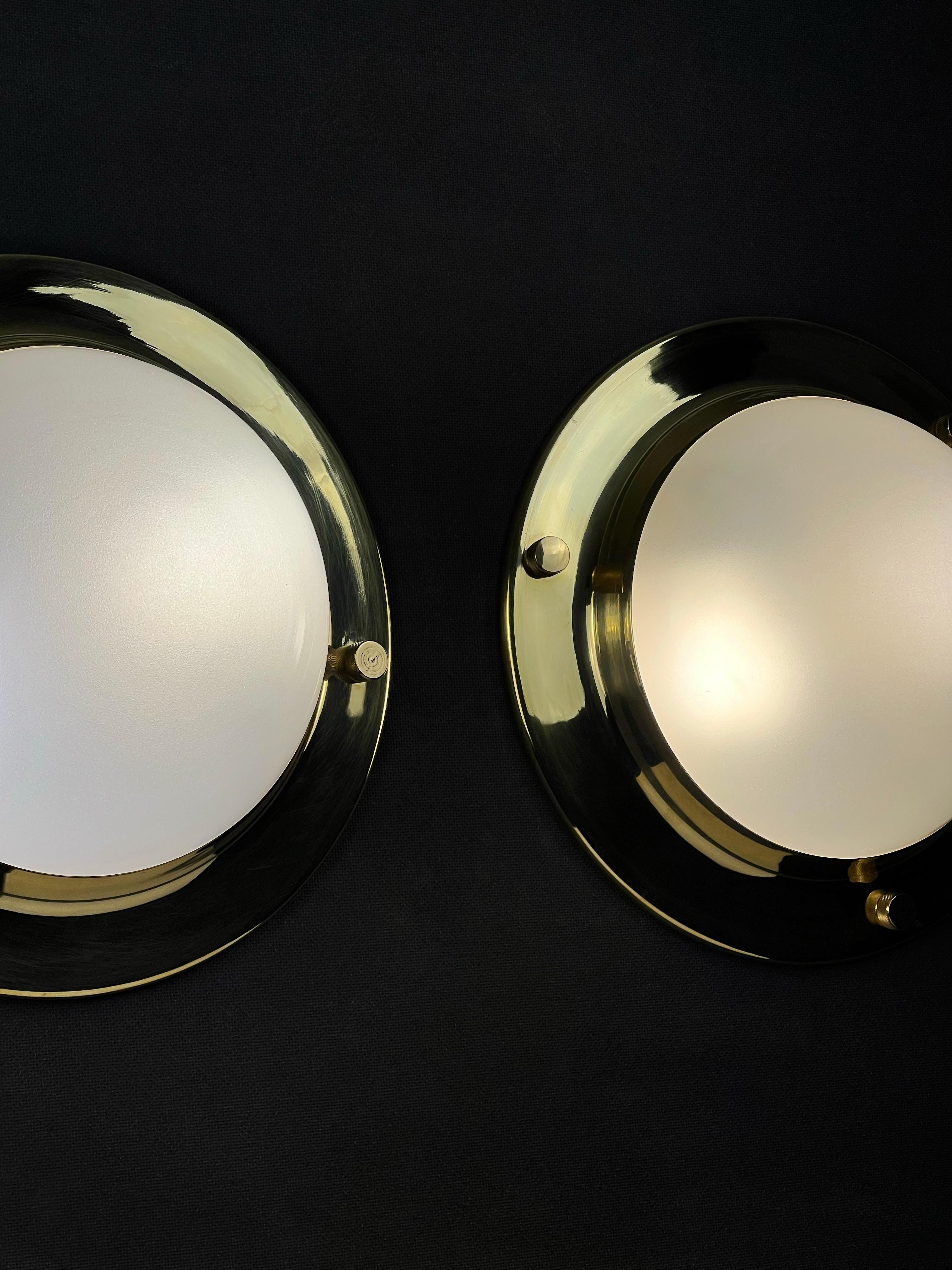 Set of 2 LSp6 Flush Mount / Wall Sconces by Luigi Caccia Dominioni for Azucena For Sale 2