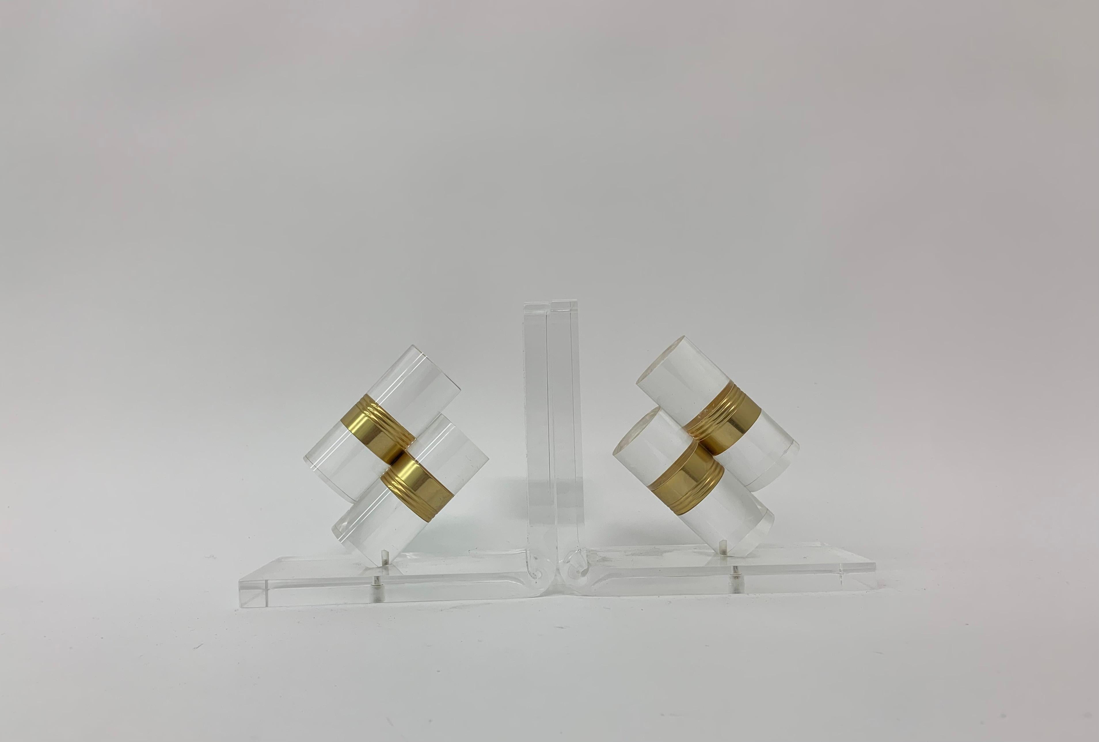 Set of 2 Lucite Book Ends, 1970’s 5