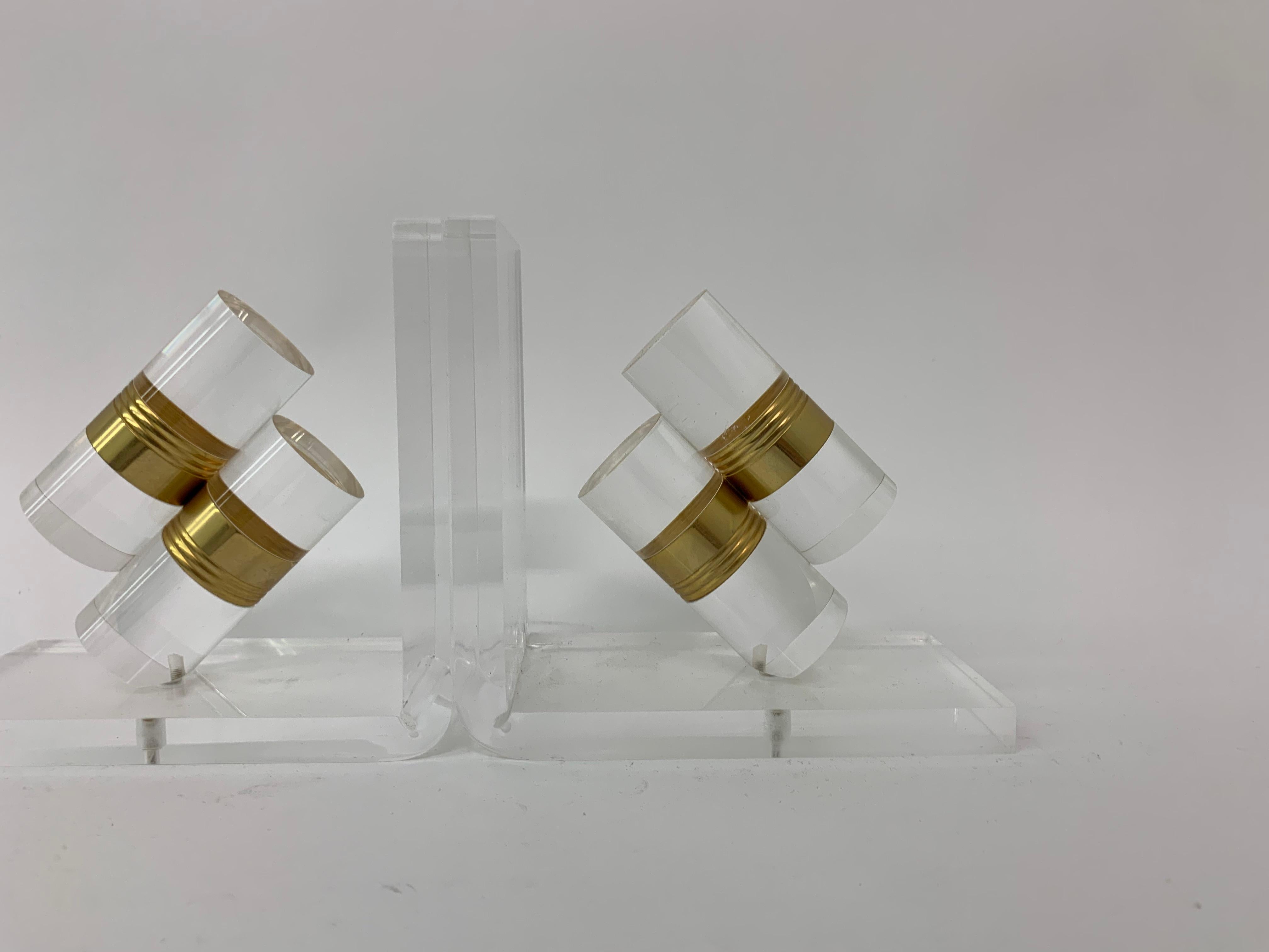 Set of 2 Lucite Book Ends, 1970’s 6