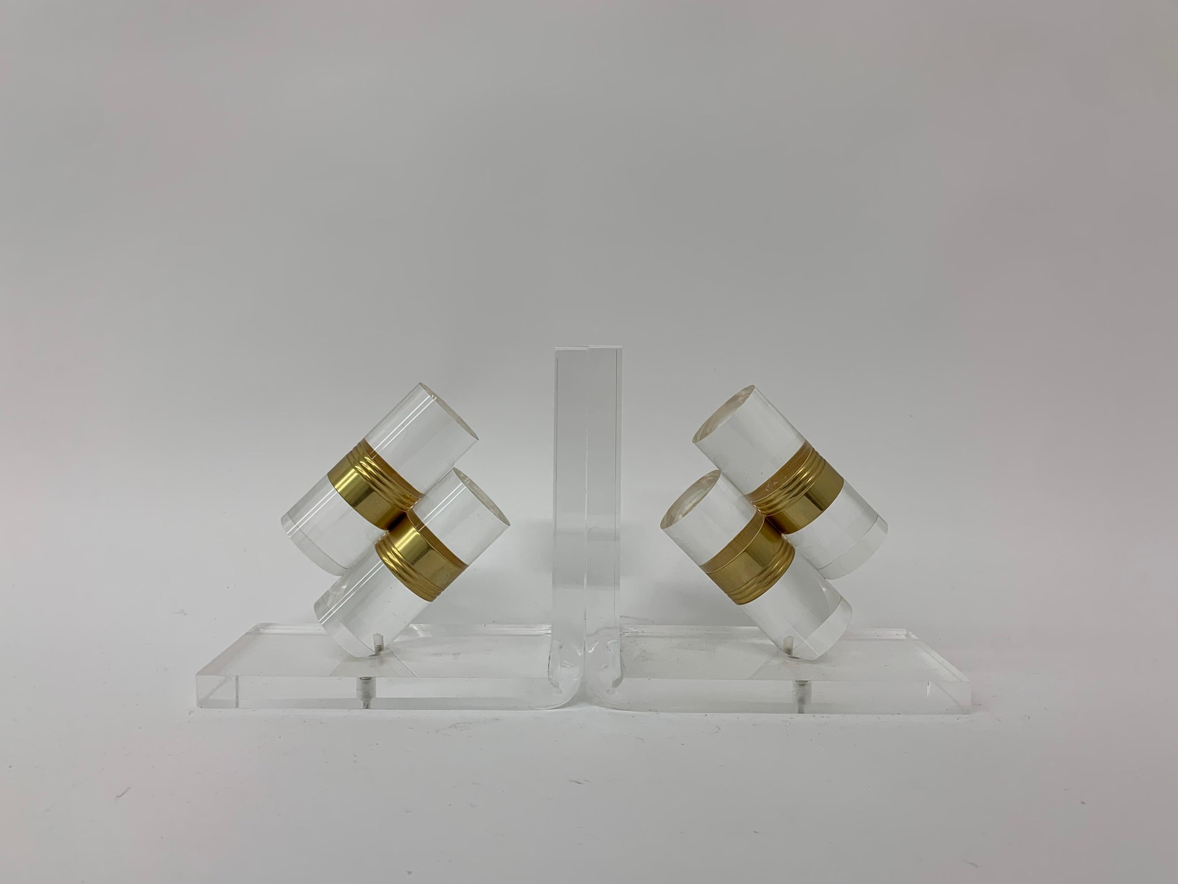 Set of 2 Lucite Book Ends, 1970’s 7