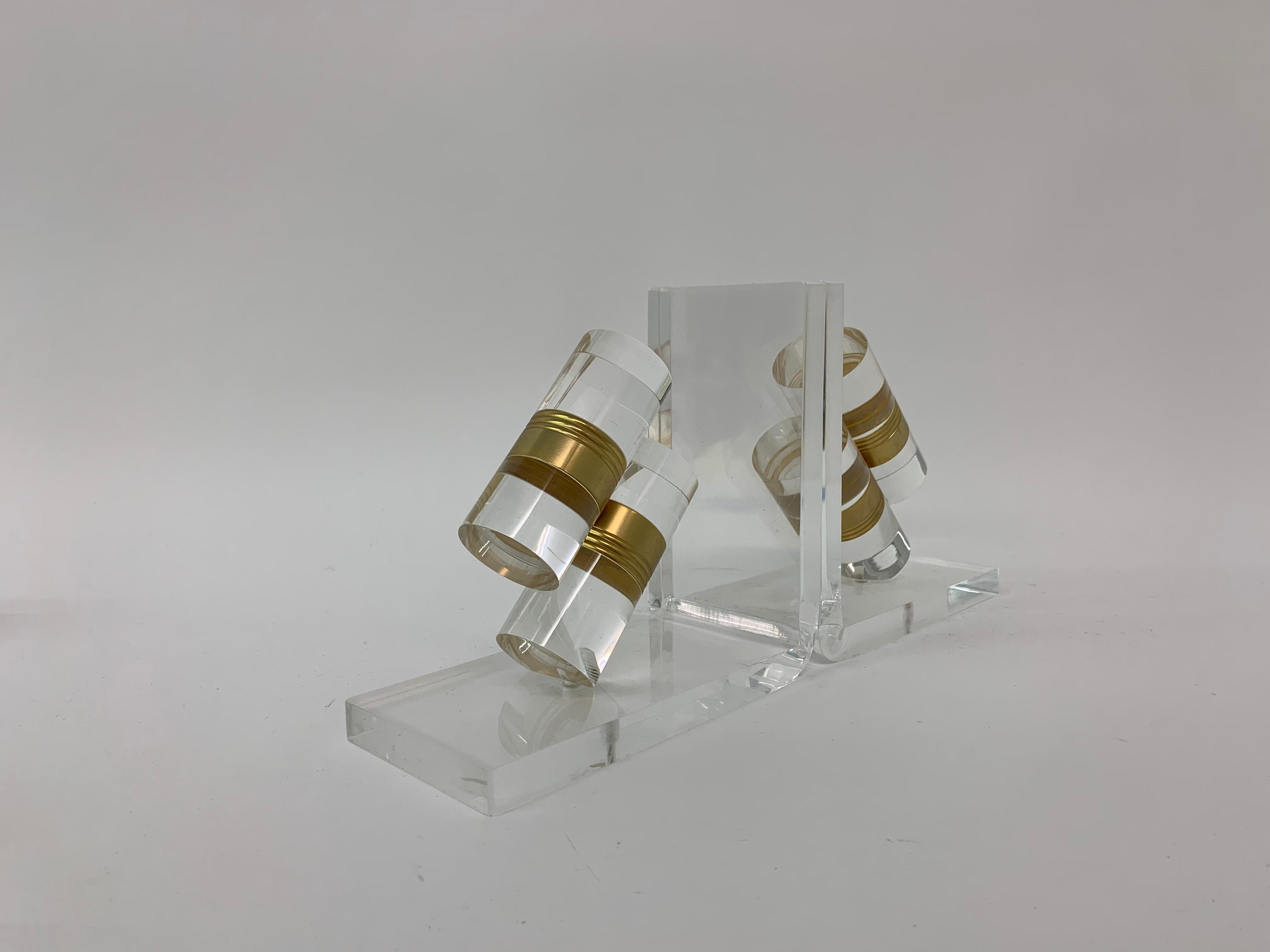 Set of 2 Lucite Book Ends, 1970’s 8