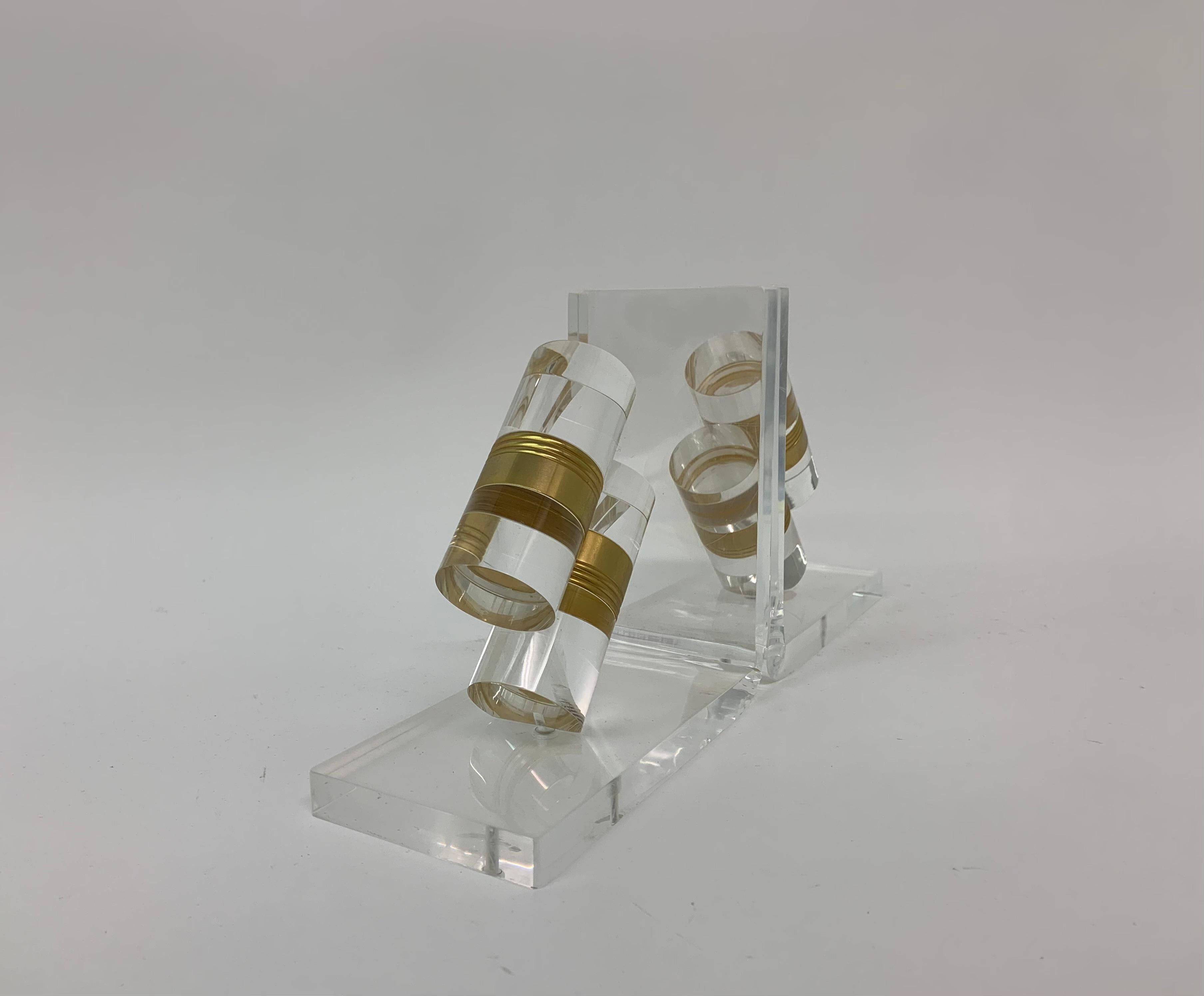 Set of 2 Lucite Book Ends, 1970’s 9
