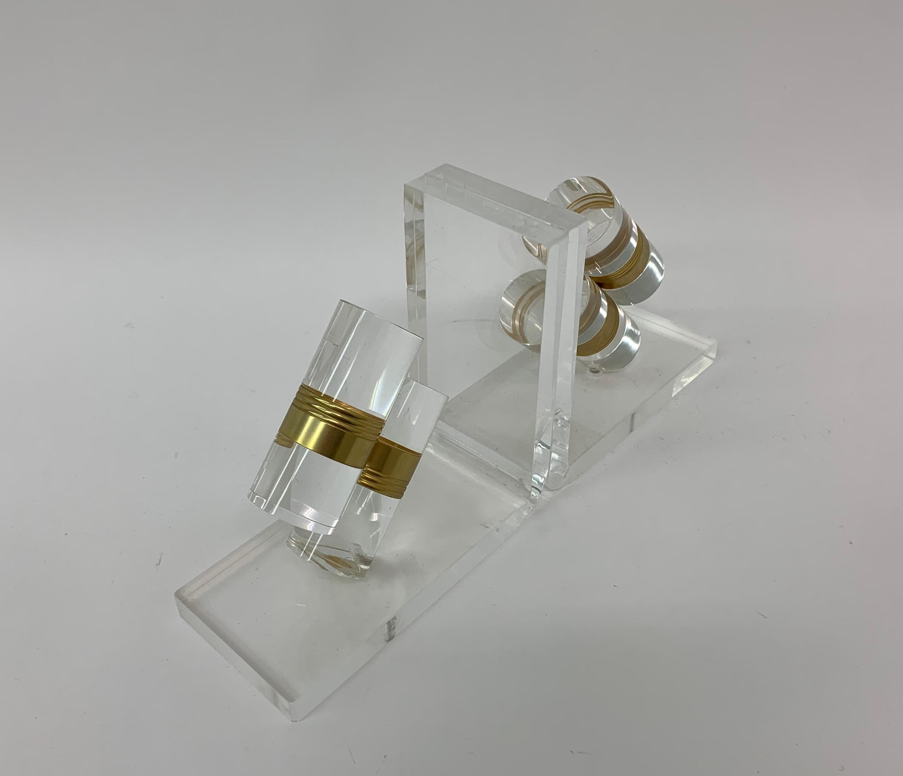 Set of 2 Lucite Book Ends, 1970’s 10
