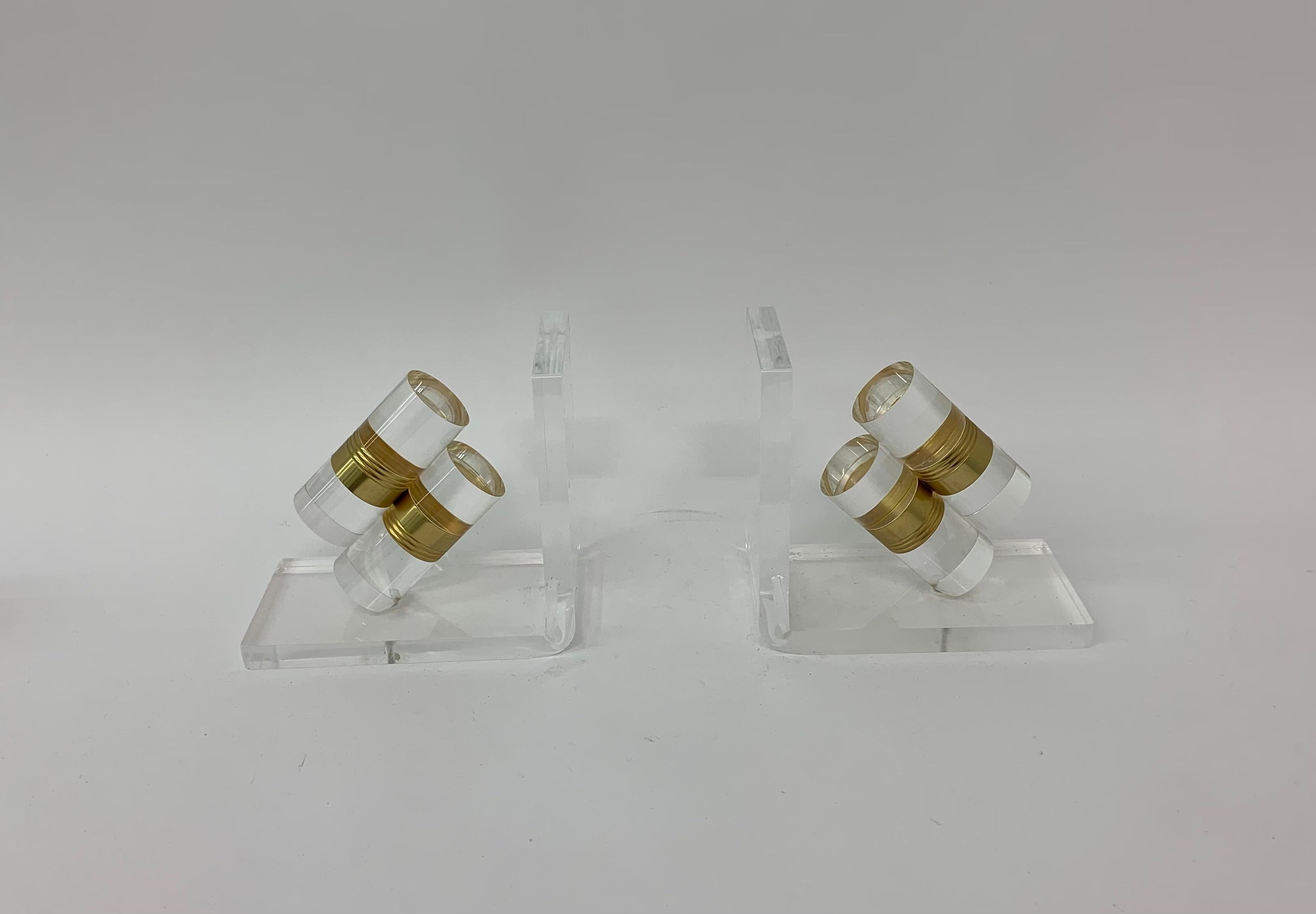 Set of 2 Lucite Book Ends, 1970’s 12