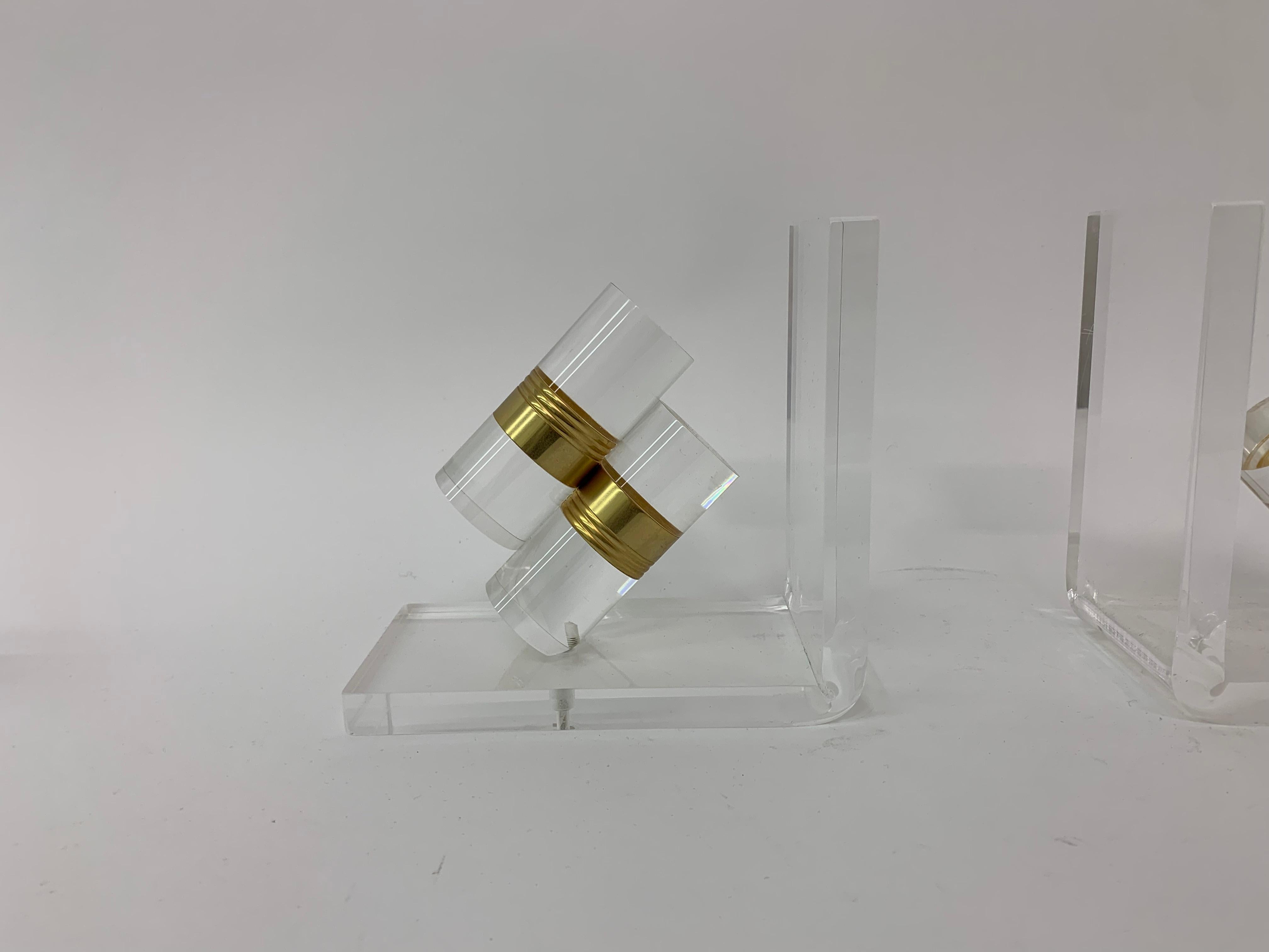 Set of 2 Lucite Book Ends, 1970’s 14