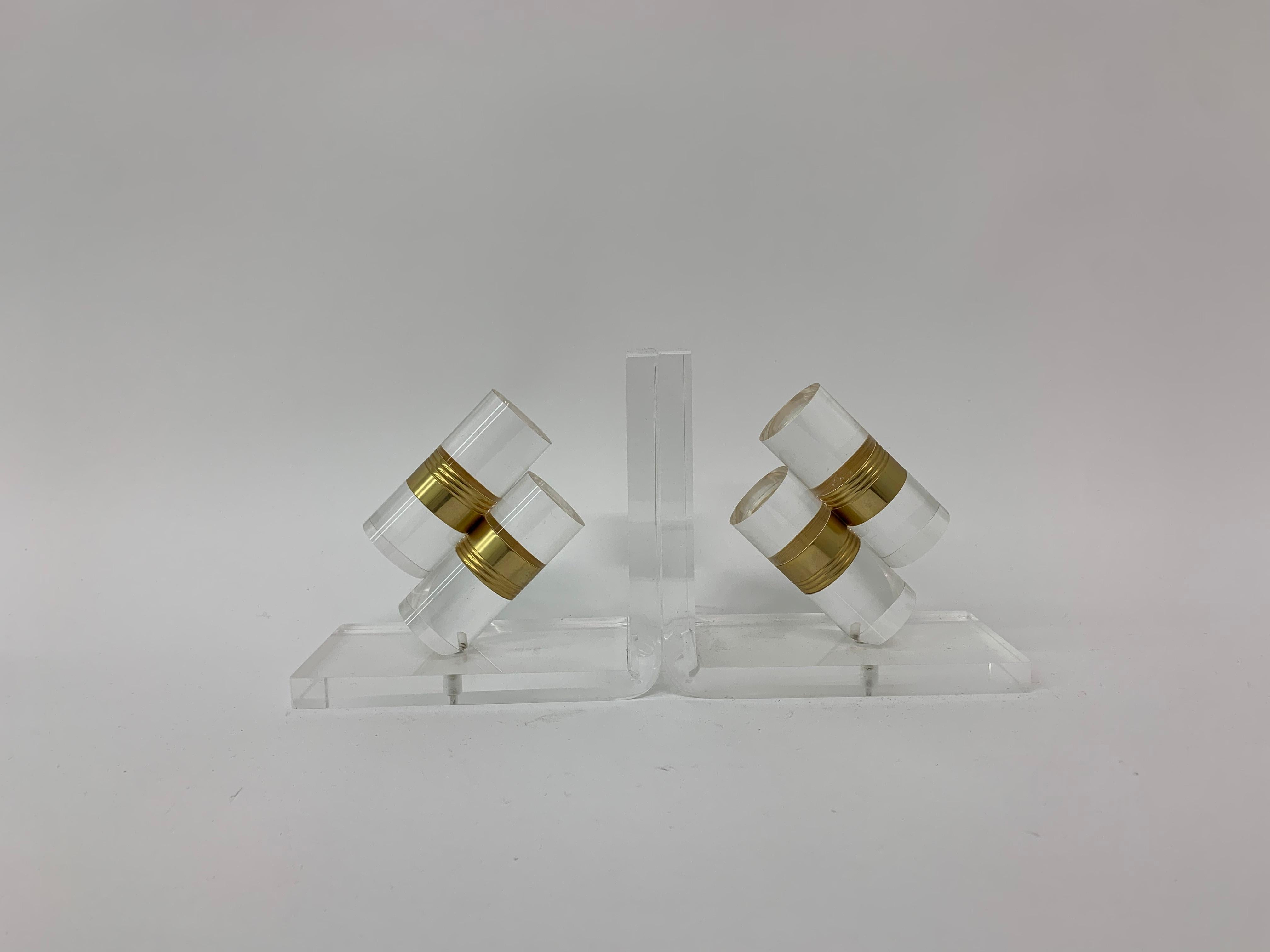 Set of 2 Lucite Book Ends, 1970’s 3