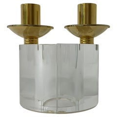 Set of 2 Lucite Candle Sticks, 1970s