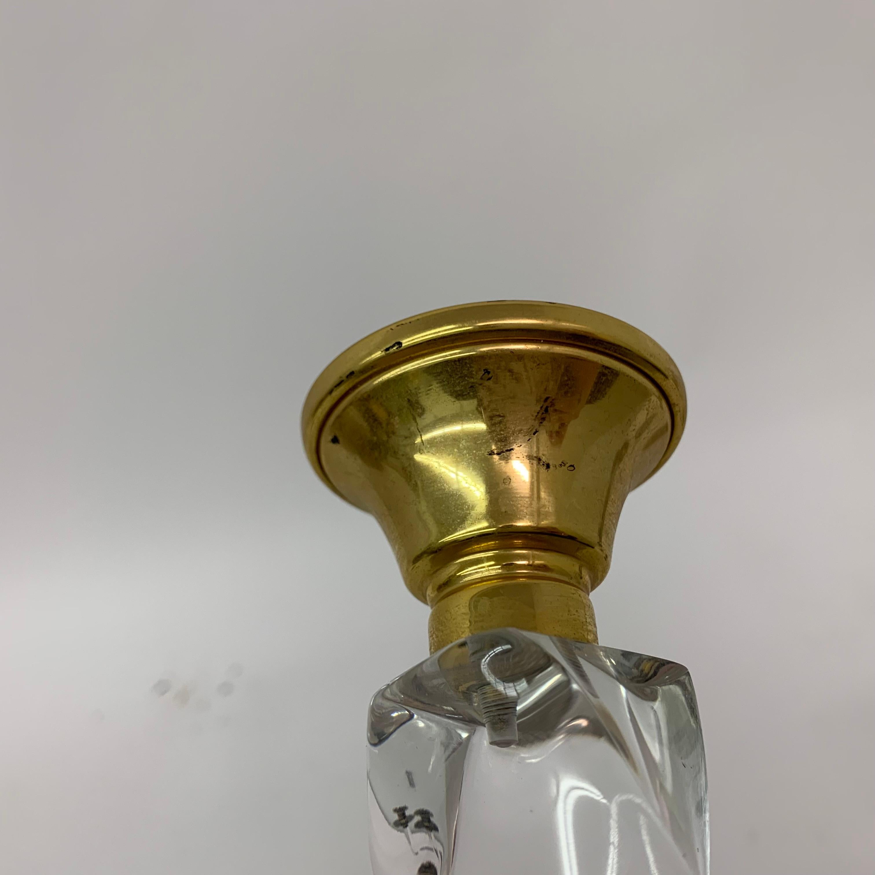 Set of 2 lucite twisted candle sticks, 1970’s For Sale 13