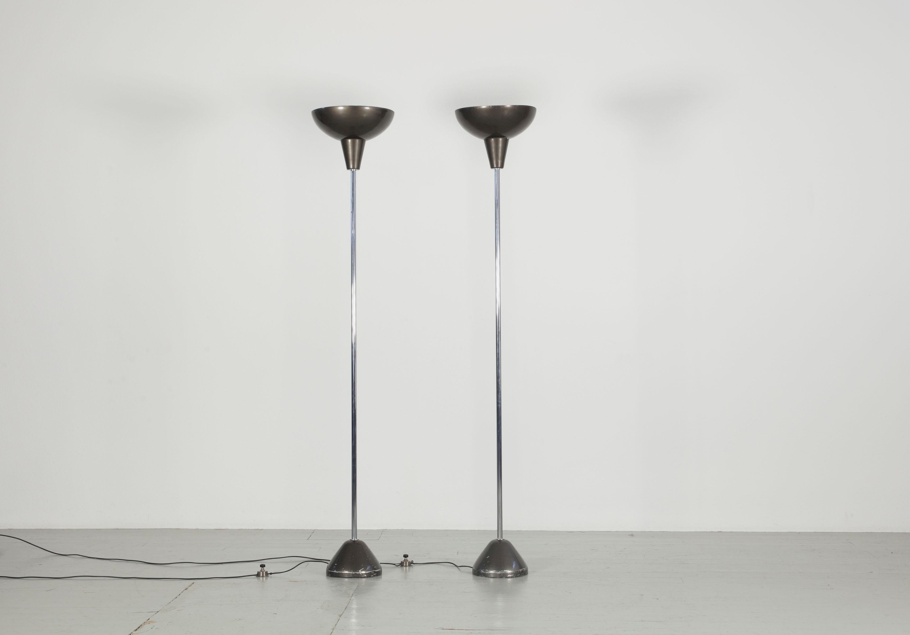 Mid-Century Modern Set of 2 Luigi Caccia Dominioni Floorlamps Manufactured by Azucena in 1948
