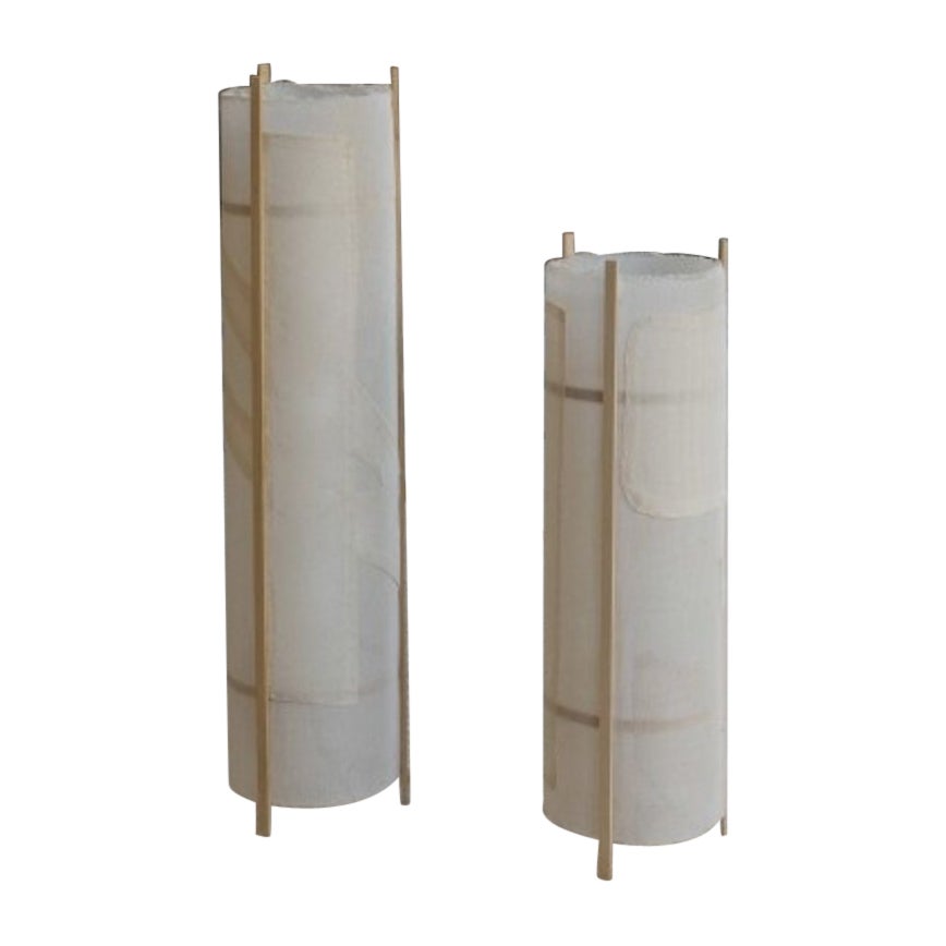 Set Of 2 Luminion Tubular Table Lamps by Mylene Niedzialkowski