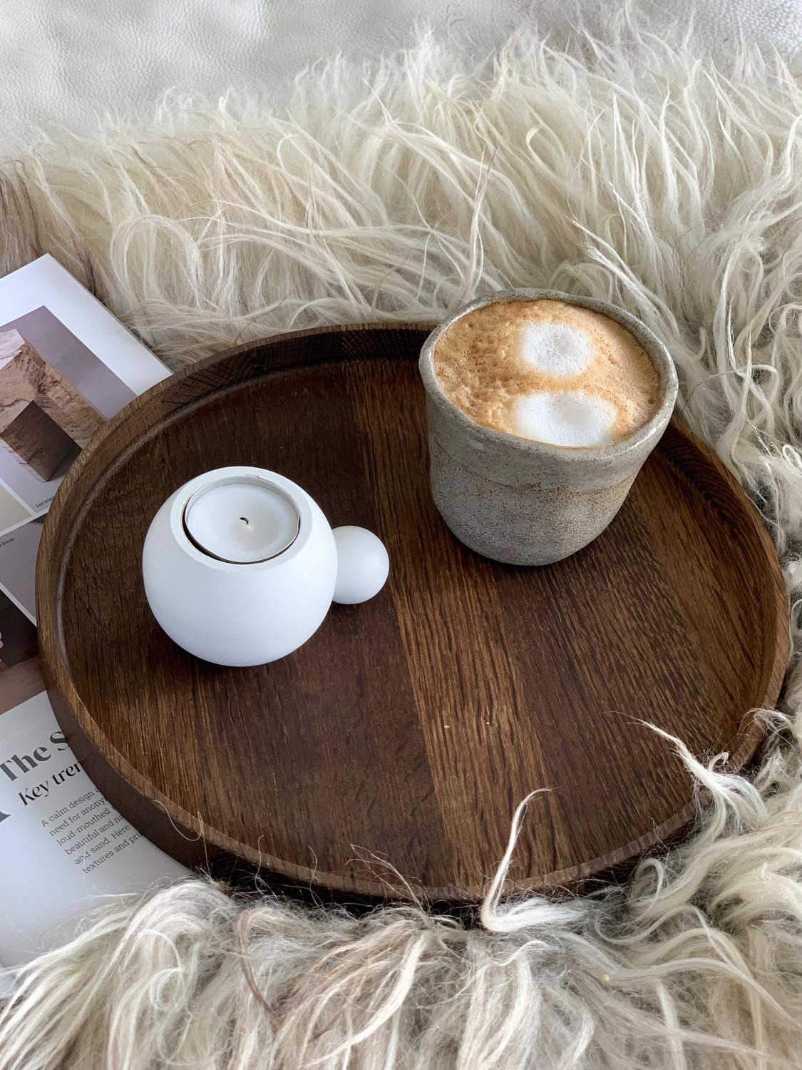 Post-Modern Set of 2 Luna Oak Trays by Applicata For Sale