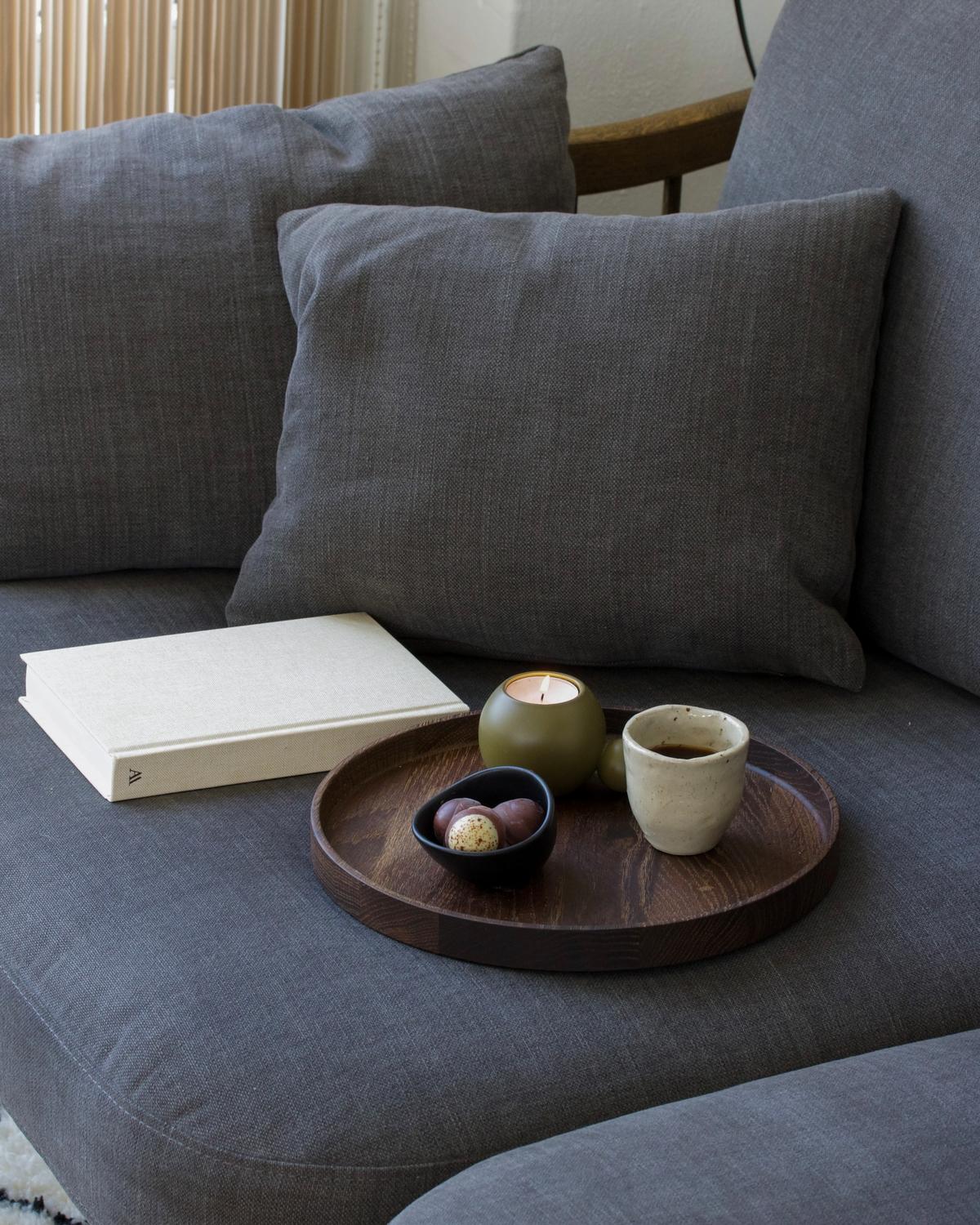 Set of 2 Luna Oak Trays by Applicata For Sale 3