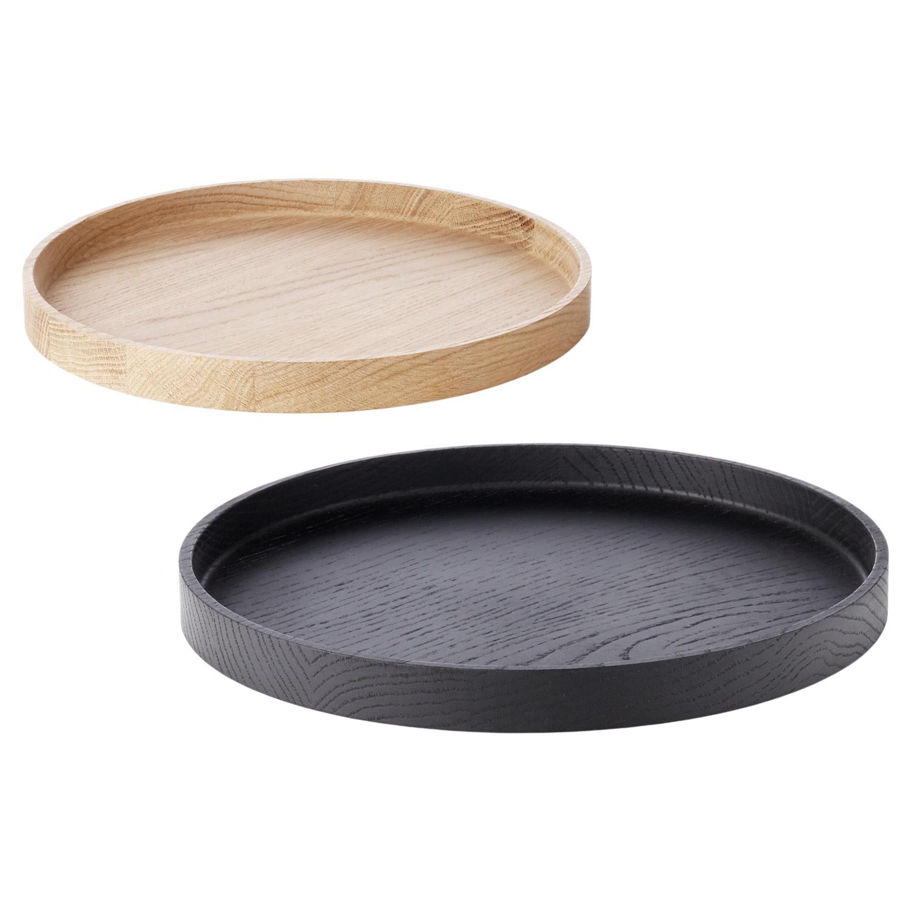 Ensemble de 2 plateaux Luna en chêne par Applicata