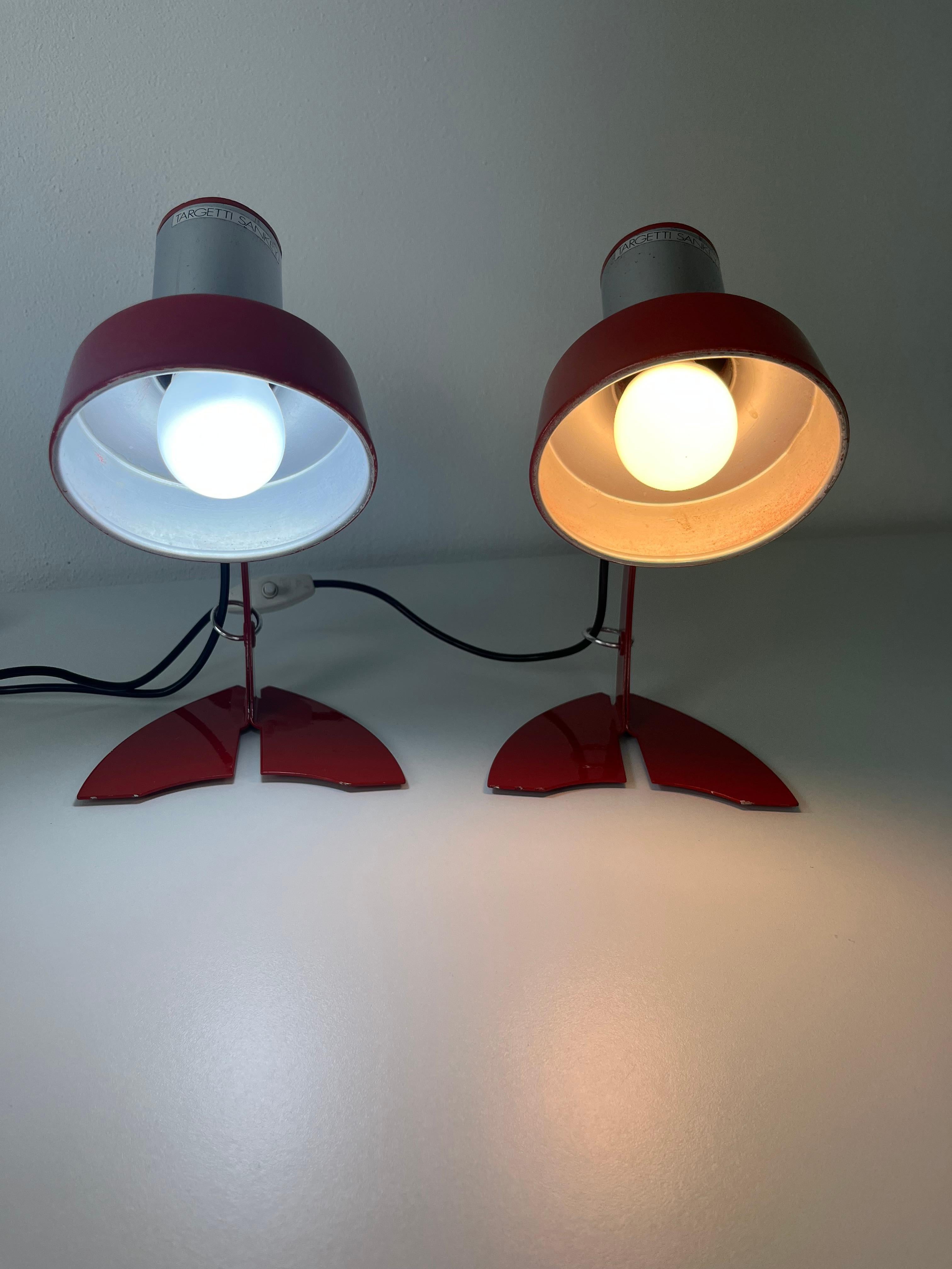 Set of 2 Made in Italy Bedside Lamps Targetti Sankey, 1970s For Sale 3