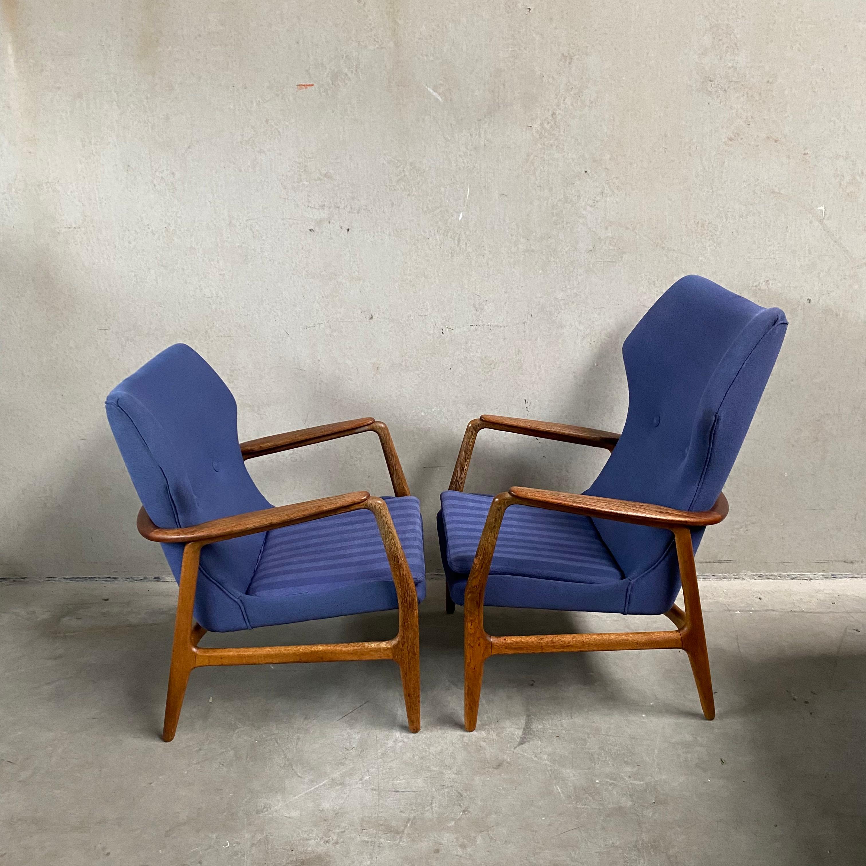 Mid-Century Modern Set of 2 Madsen & Schubell lounge chairs for Bovenkamp, Netherlands 19650s