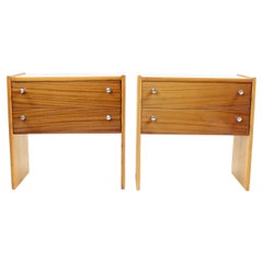 Ensemble de 2 tables de chevet en acajou par Up Zavody, Tchécoslovaquie, 1970
