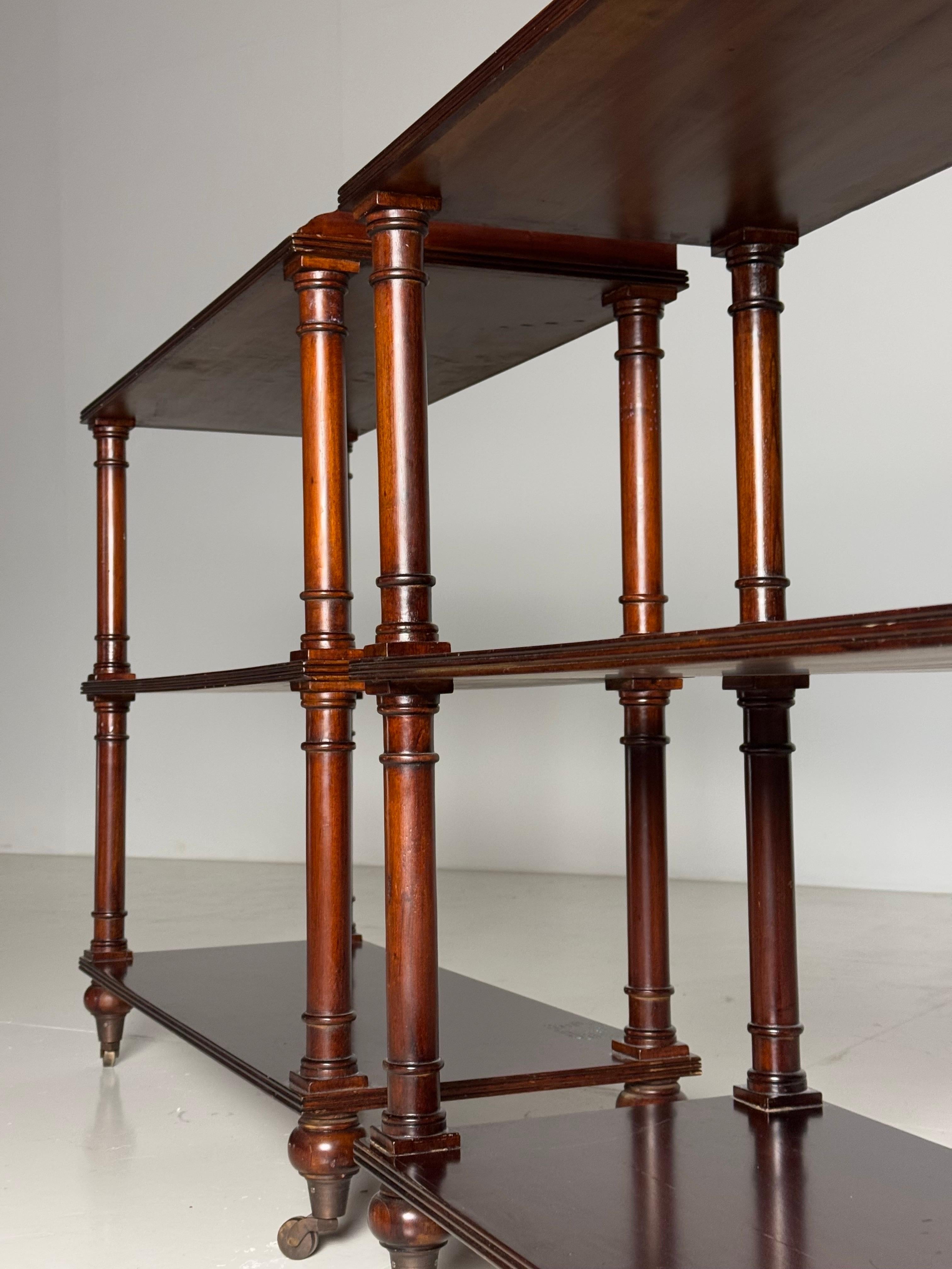 set of 2 mahogany etagères 9