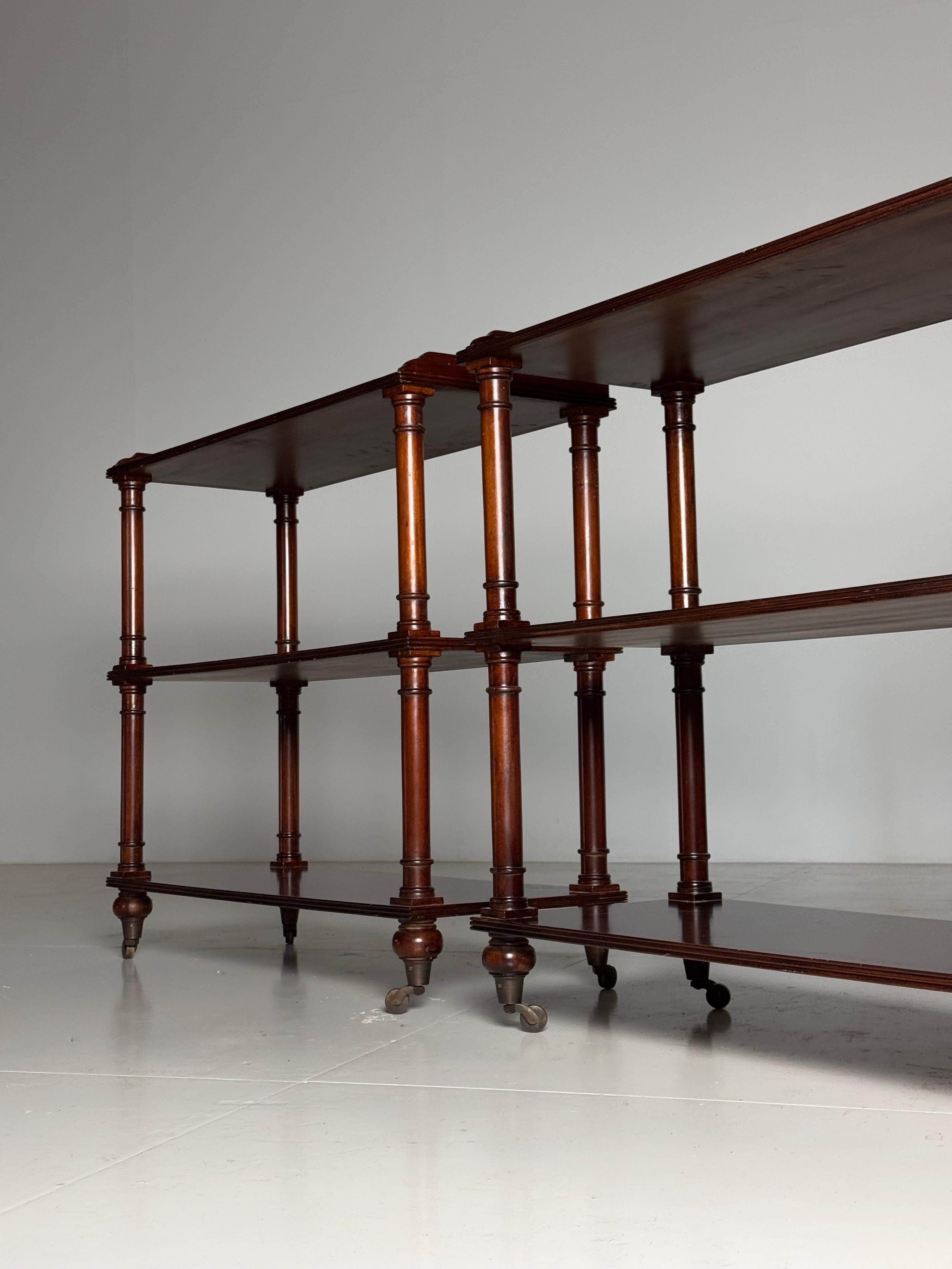 set of 2 mahogany etagères 11