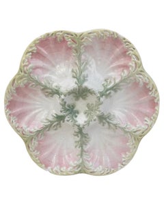 Set of 2 Majolica Oysters Plates circa 1900