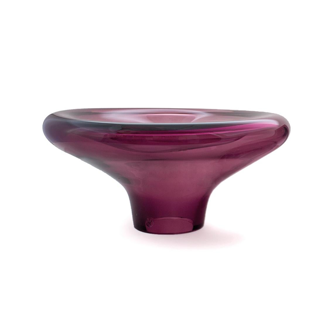 German Set of 2 Makemake Purple Iridescent L Vase + Bowl by Eloa For Sale