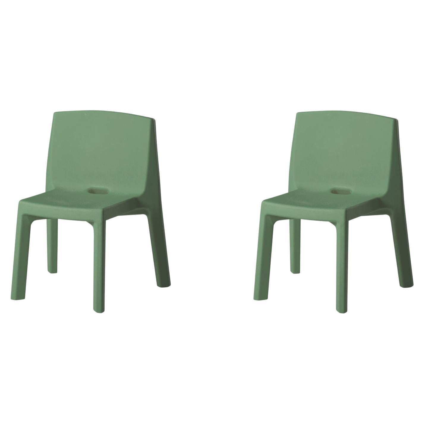 Set di 2 sedie Q4 Malva Green di Jorge Najera