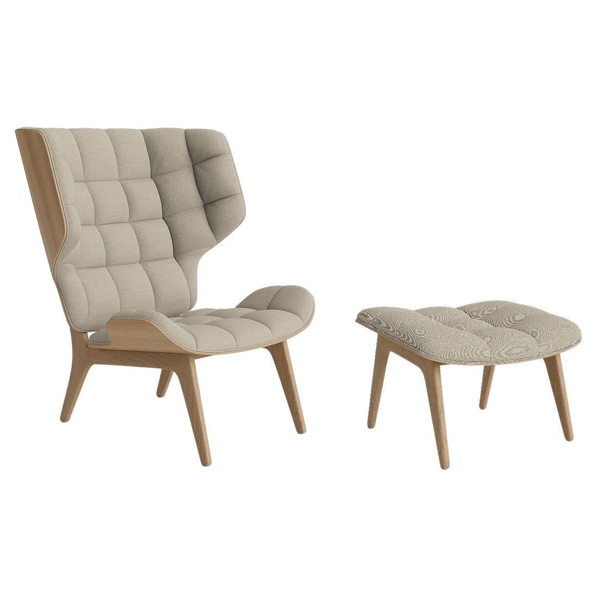 Set Of 2 Mammoth Lounge Chair And Ottoman by NORR11 For Sale