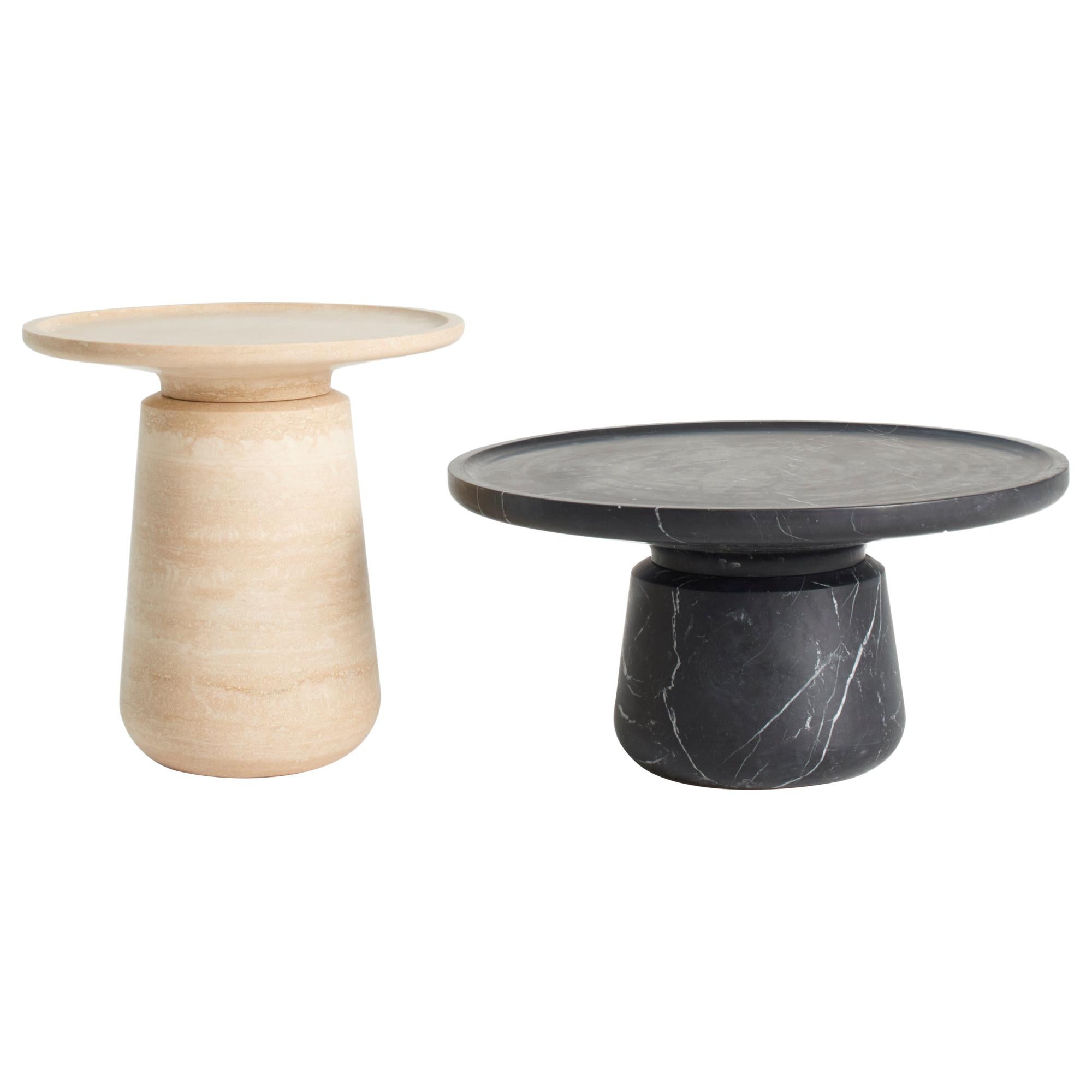 Set of 2 Marble Altana Side Table by Ivan Colominas