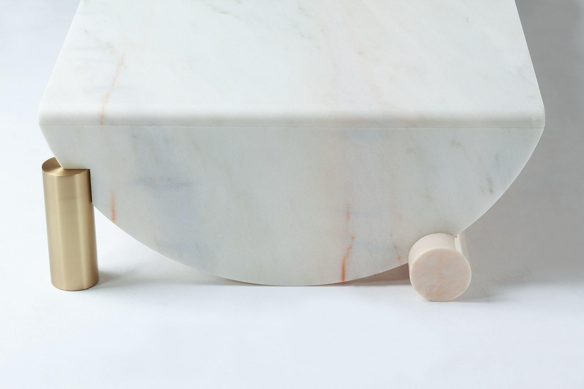 Contemporary Set of 2 Marble Coffee Tables by Dooq