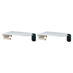 Set of 2 Marble Coffee Tables by Dooq