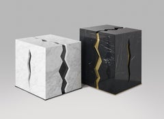 Set Of 2 Marble Crepa Coffee Tables by Atelier Terrai